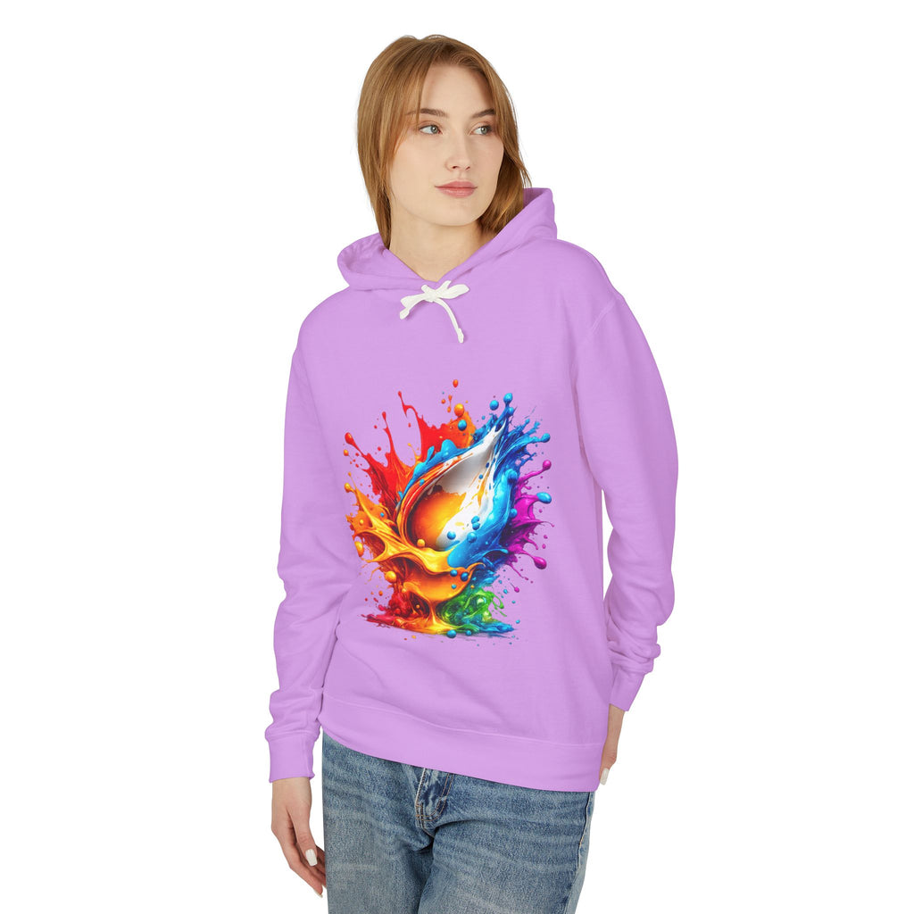 Color Splash Dove Hoodie — Vibrant Watercolor Peace Dove Pullover