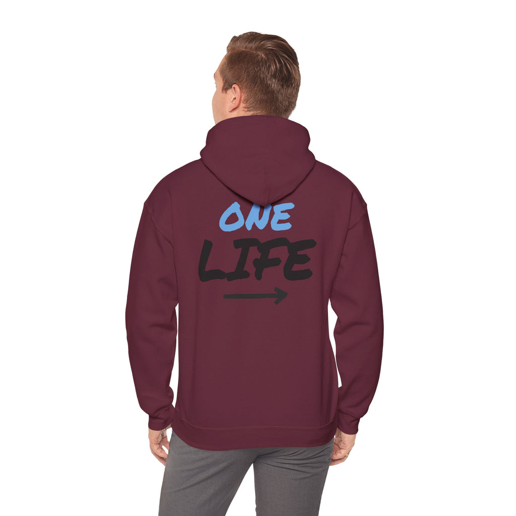 One Life Graphic Hoodie — Motivational Arrow Sweatshirt