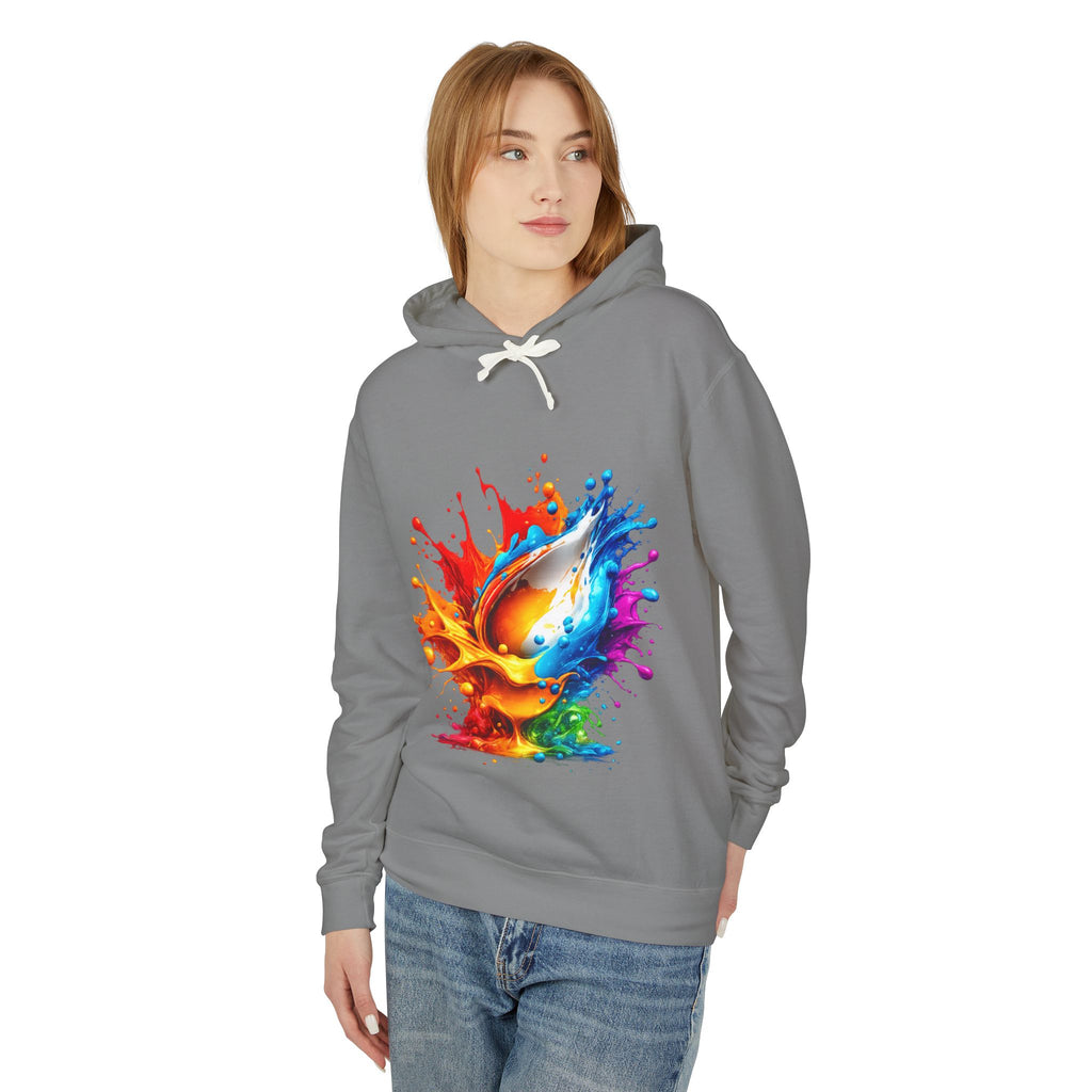 Color Splash Dove Hoodie — Vibrant Watercolor Peace Dove Pullover
