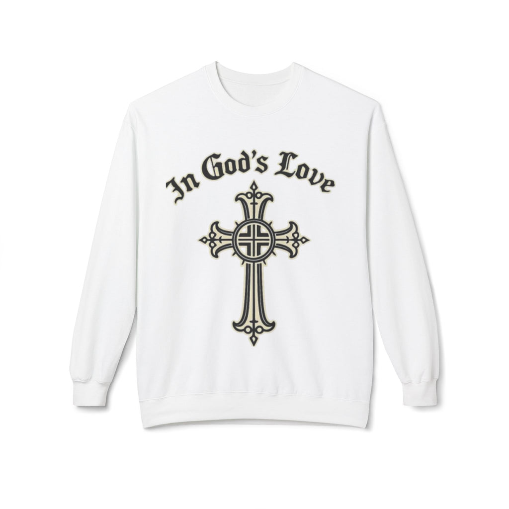 In God's Love Cross Crewneck Sweatshirt — Christian Faith Pullover