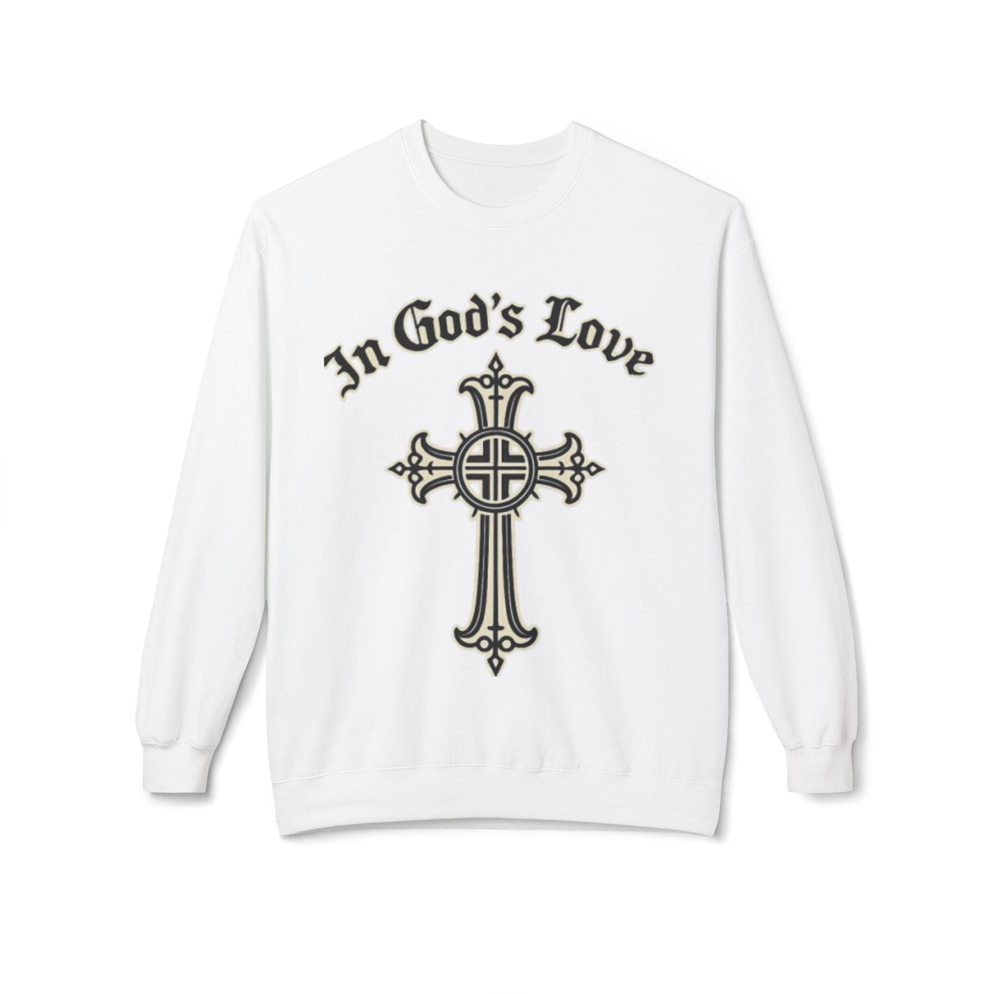In God's Love Cross Crewneck Sweatshirt — Christian Faith Pullover
