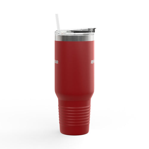 40oz Insulated Travel Mug – Large Vacuum Tumbler with Handle & Straw, Keeps Drinks Hot or Cold