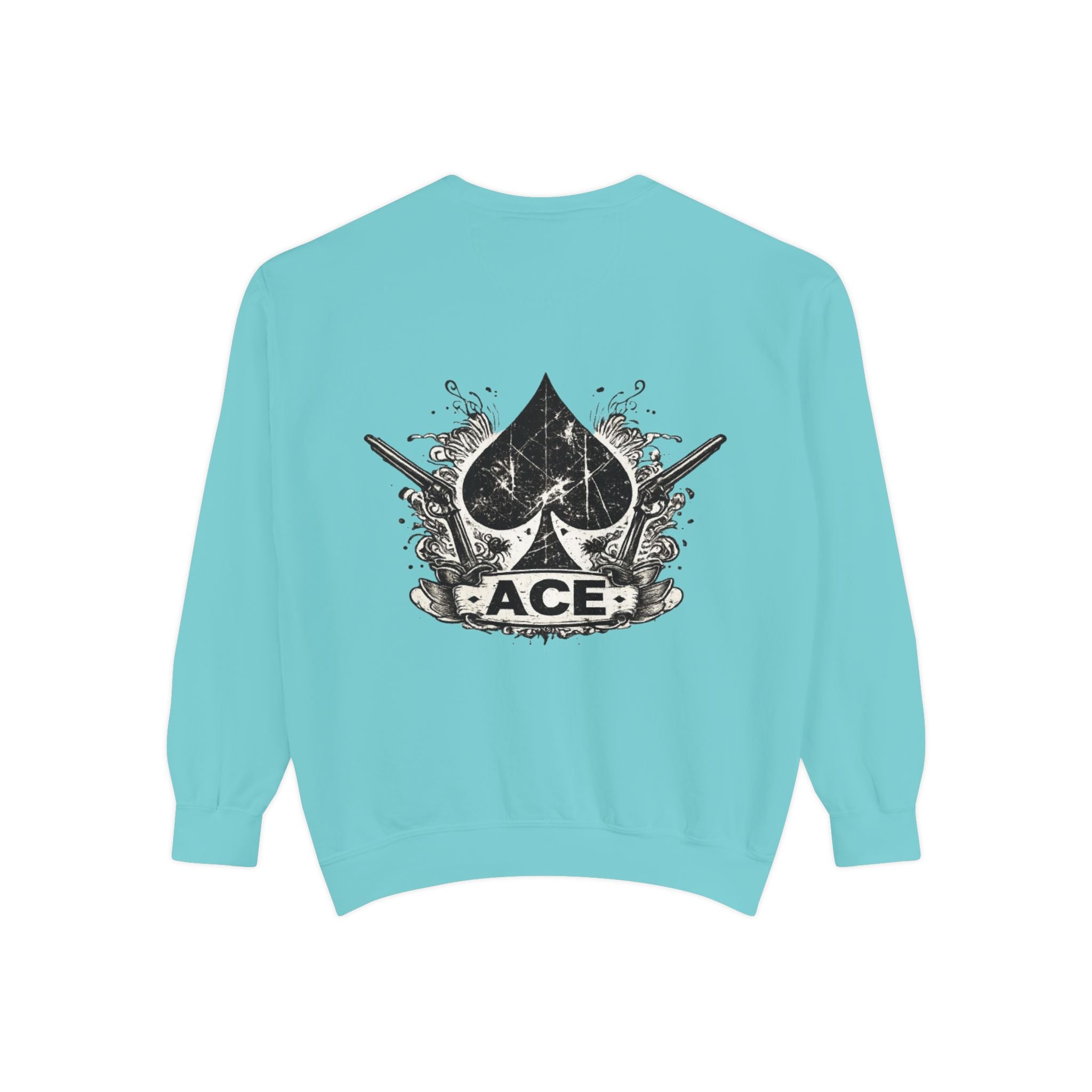 Ace Spade Sweatshirt — Vintage Distressed Card Graphic Crewneck