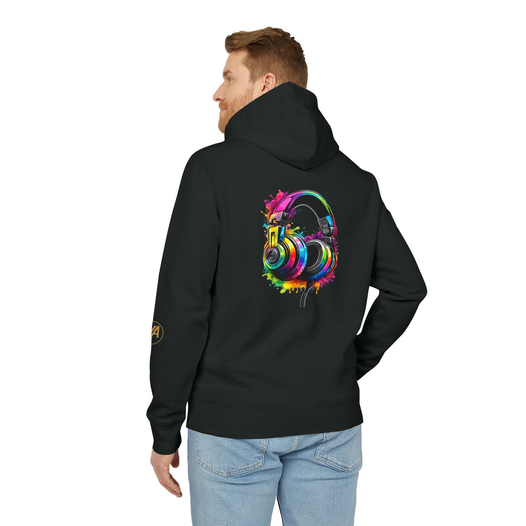 Headphones Paint Splash Hoodie — Colorful Music Lover Pullover