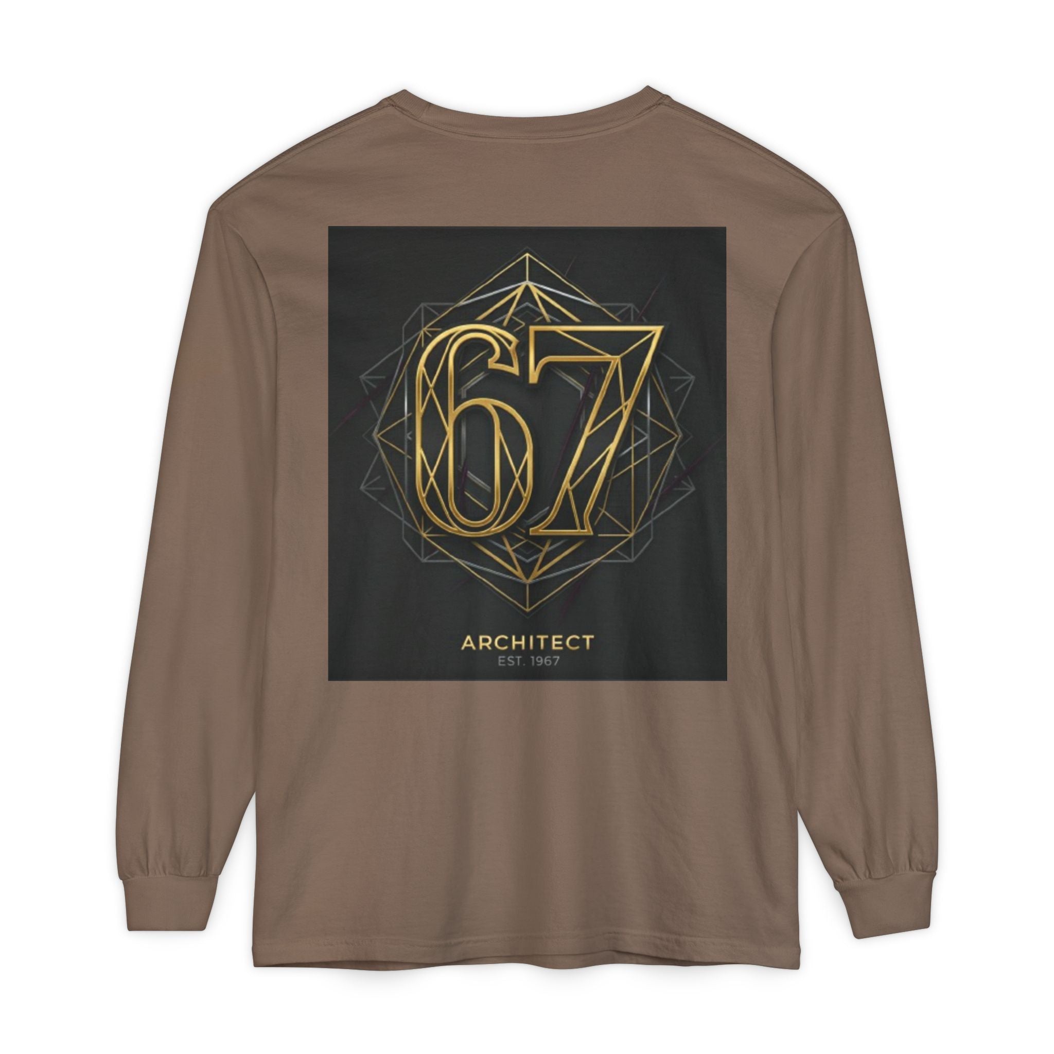 Architect '67' Long Sleeve T‑Shirt — Geometric Gold Back Print