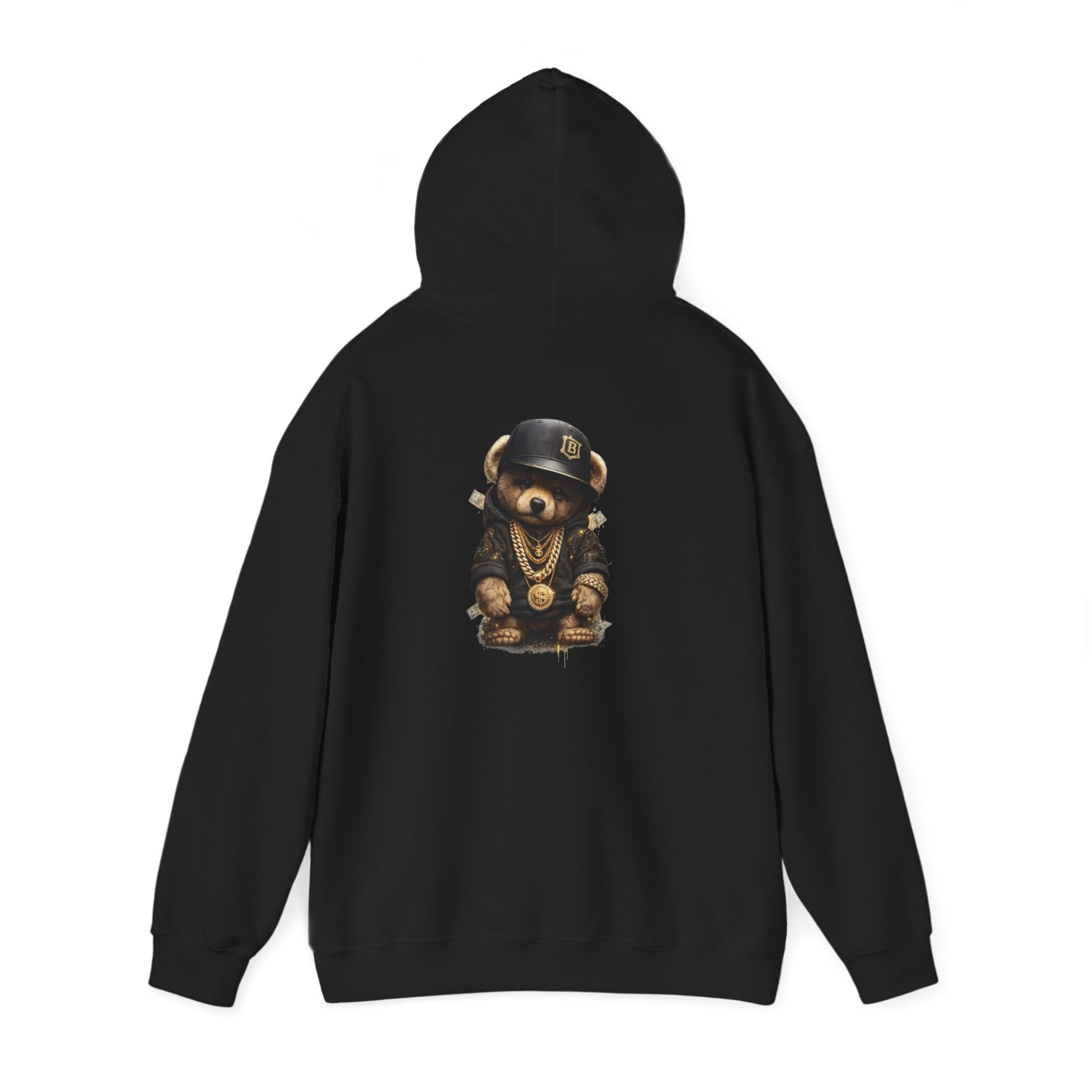 Bear Bling Hoodie — Streetwear Teddy Bear Graphic Pullover