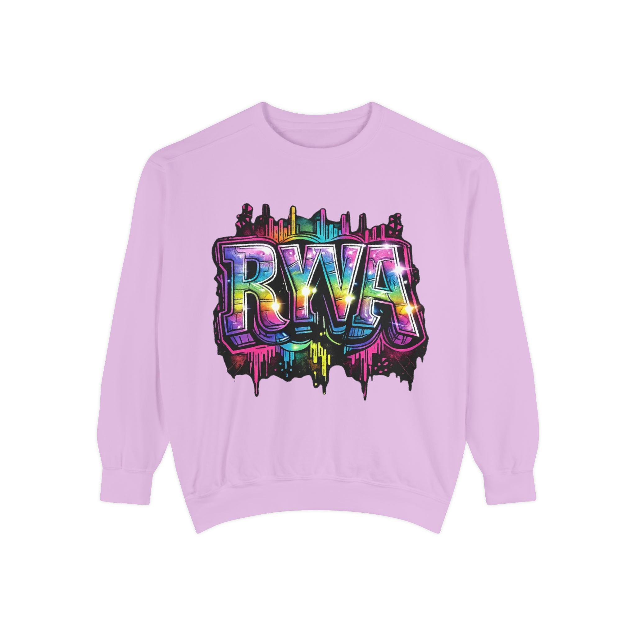 RVA Rainbow Graffiti Sweatshirt — Vibrant Richmond City Pullover