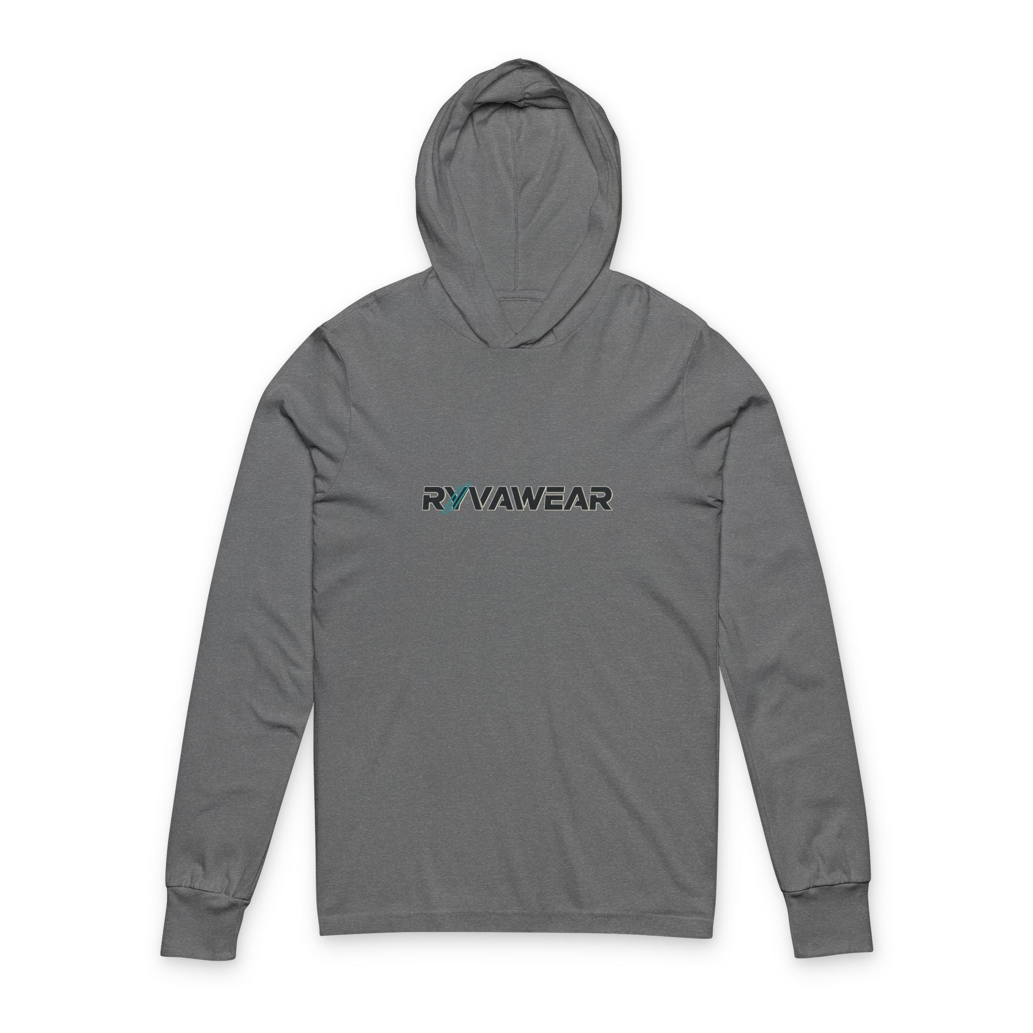RVVAWEAR Hooded Long Sleeve Tee — Minimal Logo Lightweight Hoodie Tee