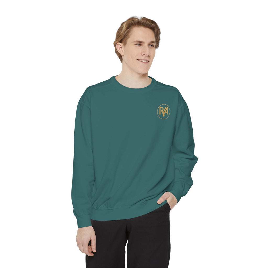 Dreamy Spider Sweatshirt — "Define Your Own Style" Garment-Dyed Crewneck