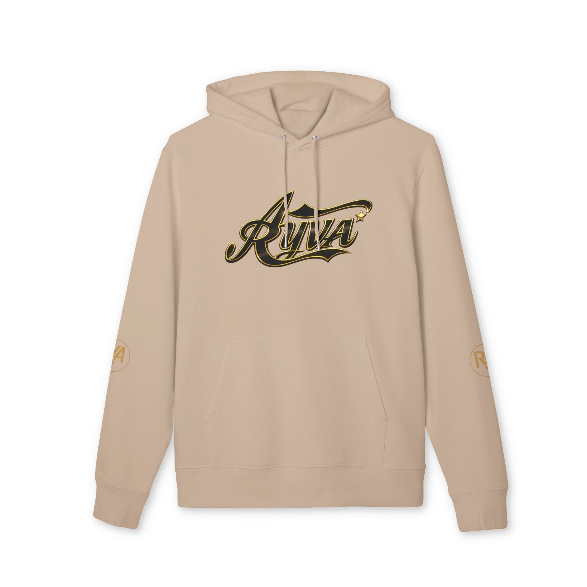 Riva Script Hoodie — White Logo Pullover