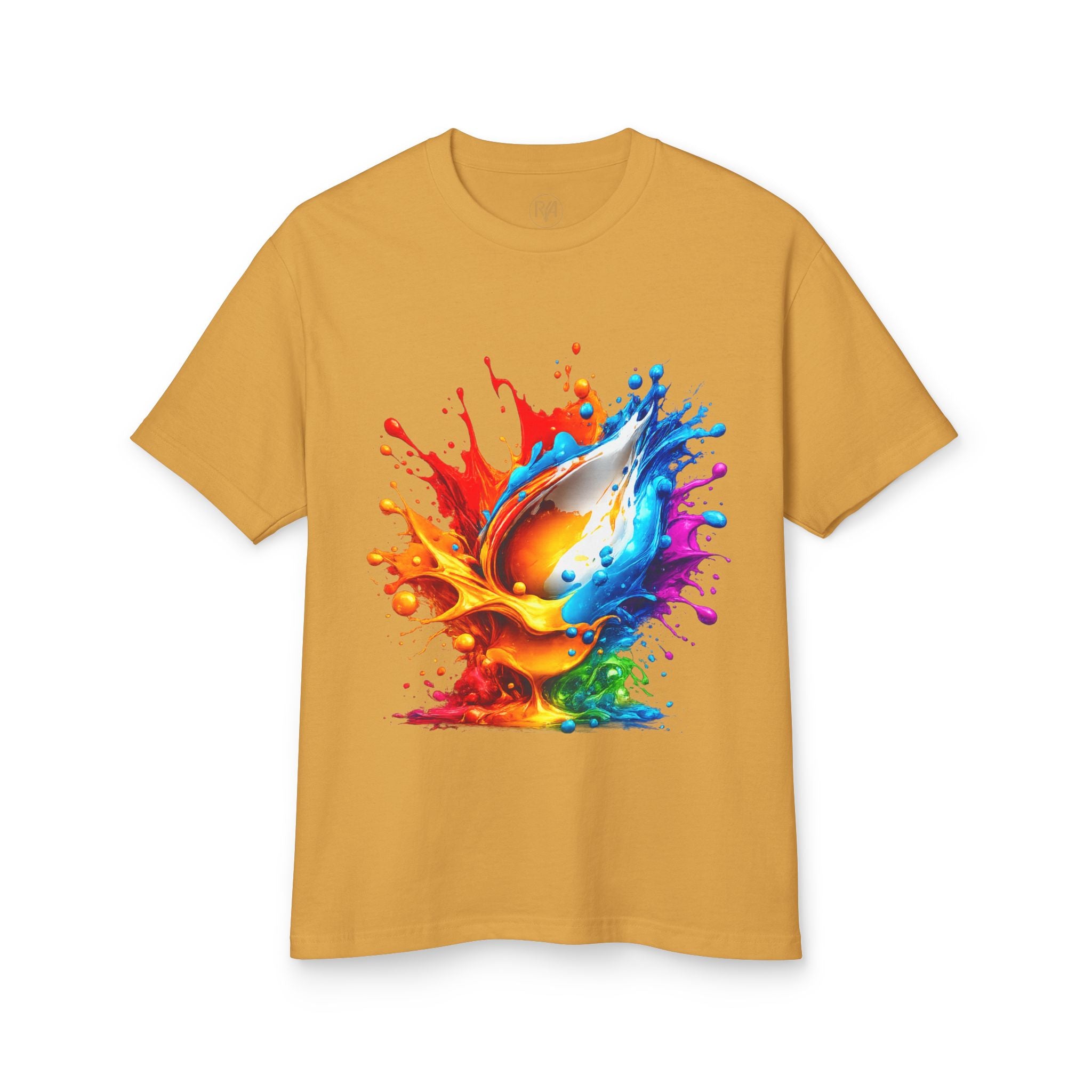 Color Splash Dove T-Shirt — Vibrant Rainbow Paint Splash Tee