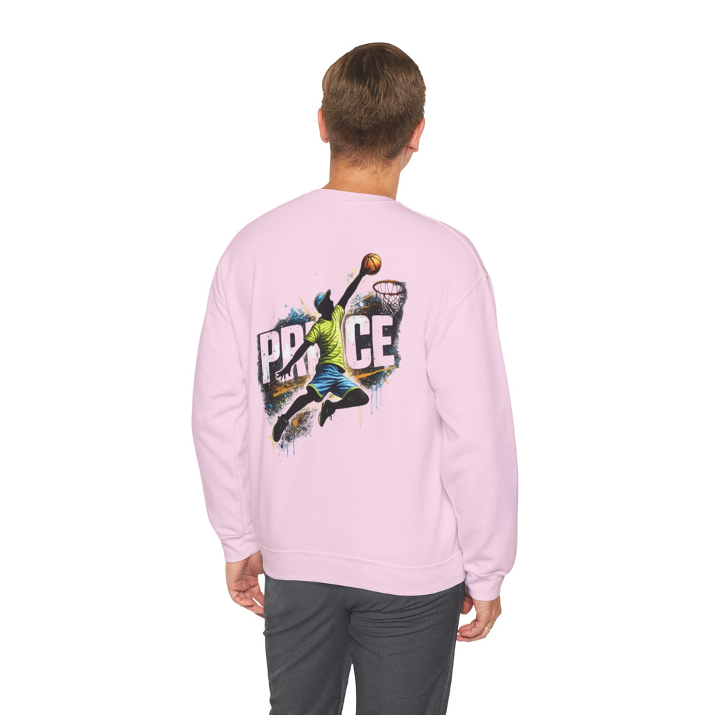 Basketball Dunk Crewneck Sweatshirt — "PROCE" Graphic Back