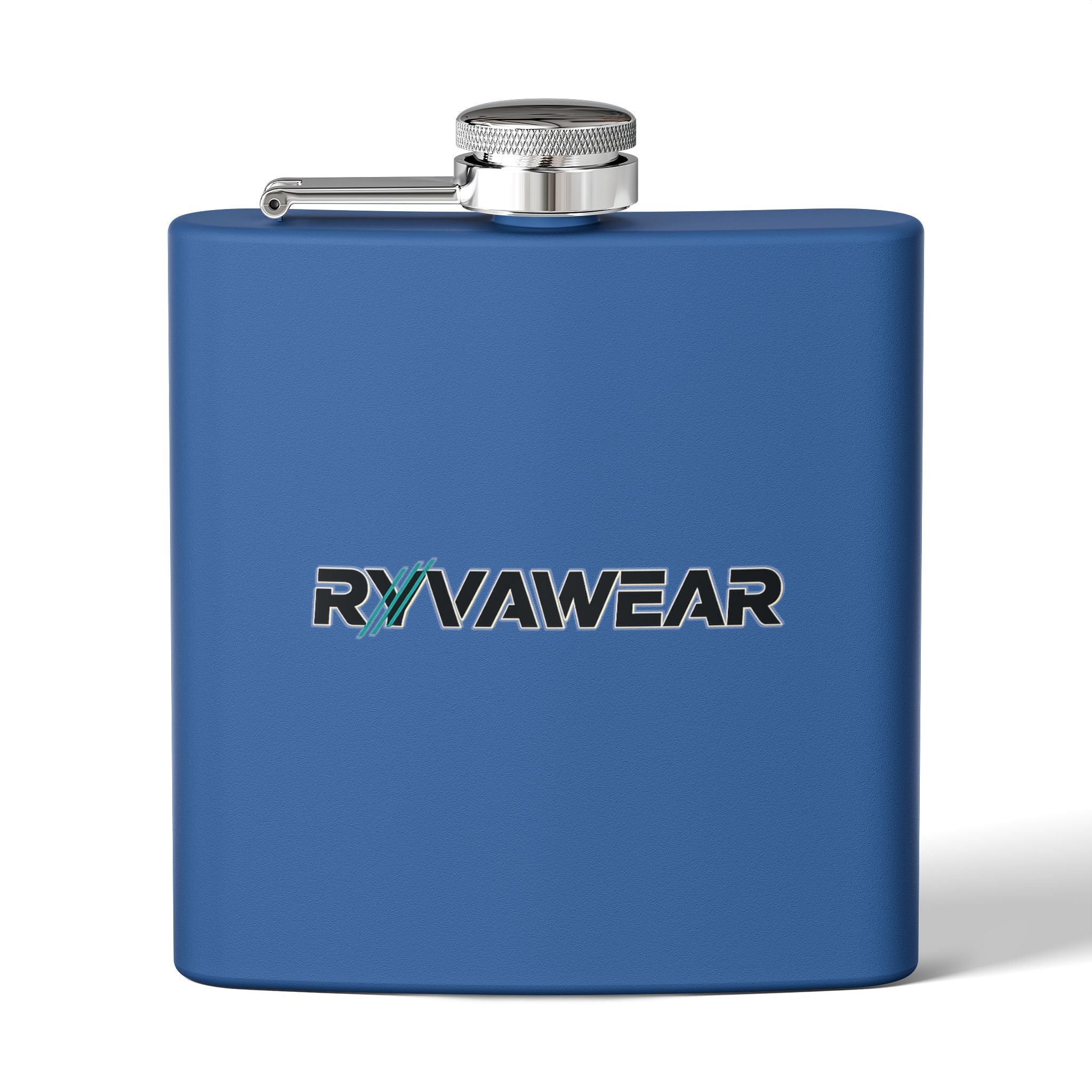 Stainless Steel Flask — 6oz Branded RYVAWEAR Pocket Hip Flask