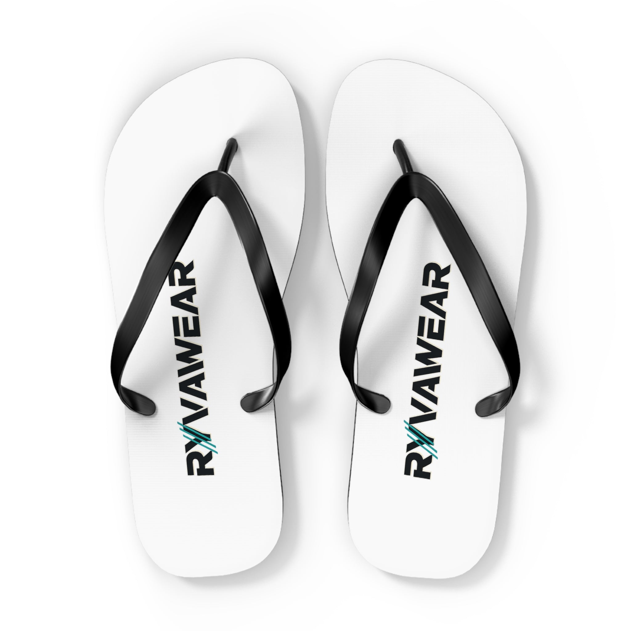 RYVIAWEAR Logo Flip Flops — Casual Beach Sandals with Branded Print