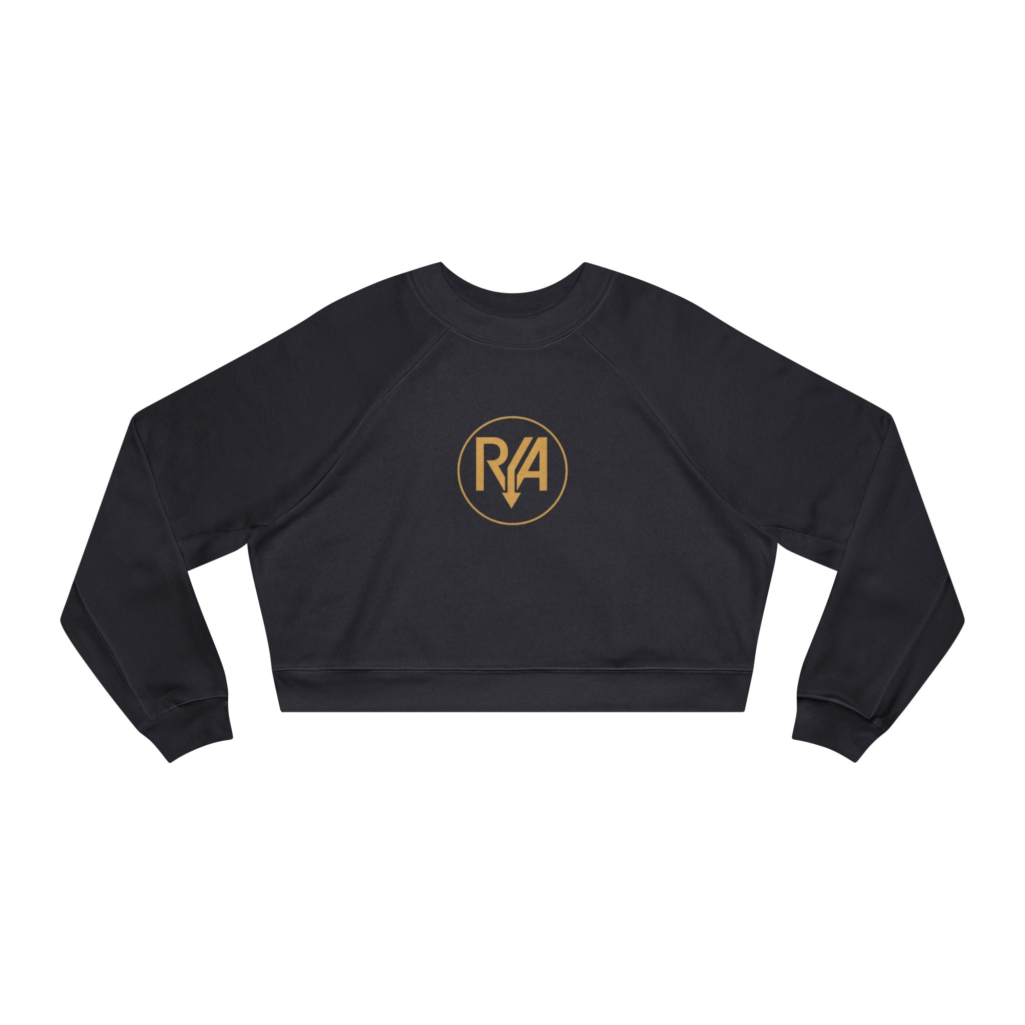 Cropped Pullover — Gold R/A Circle Logo Women's Fleece