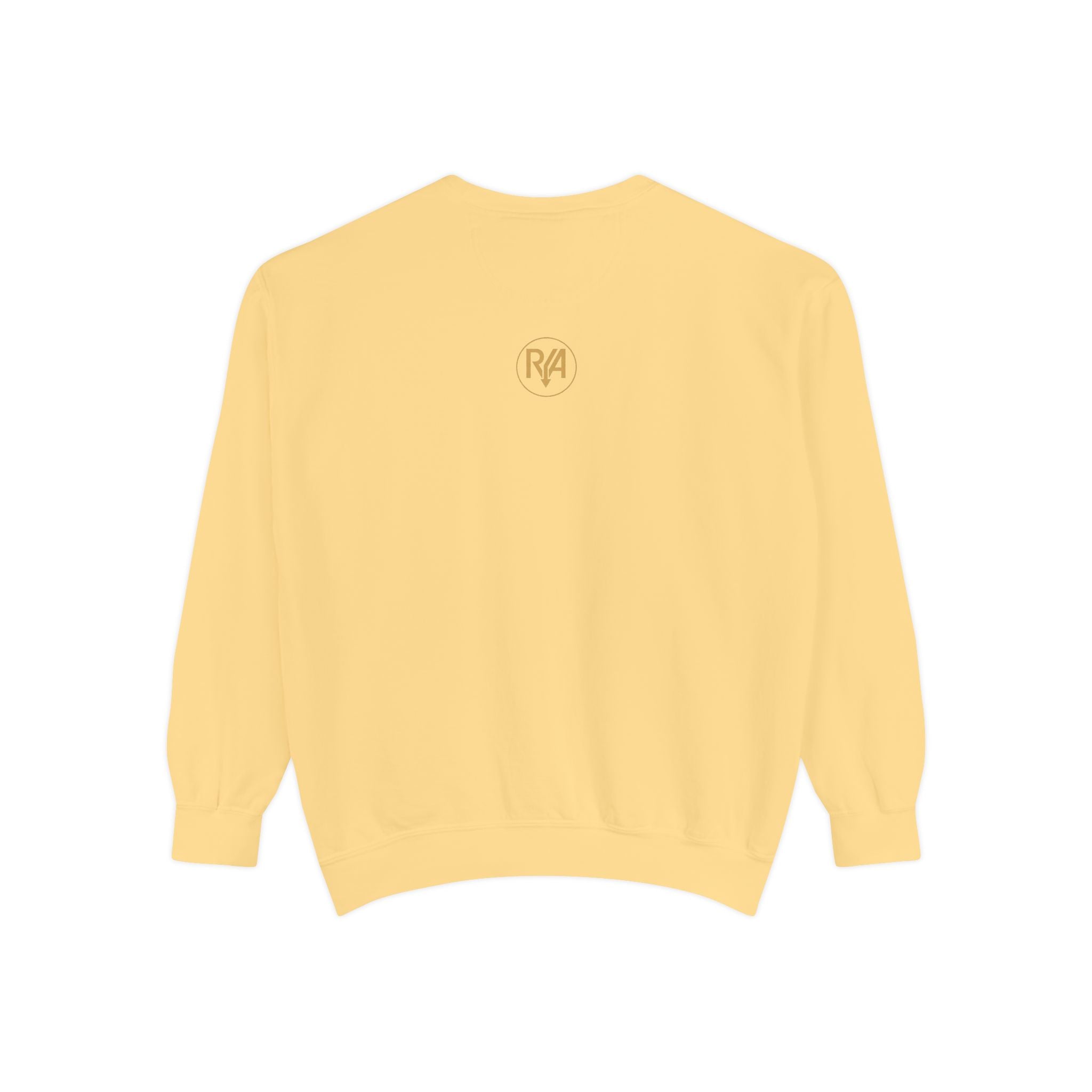 Riva Script Logo Sweatshirt — Vintage Gold Graphic Crewneck