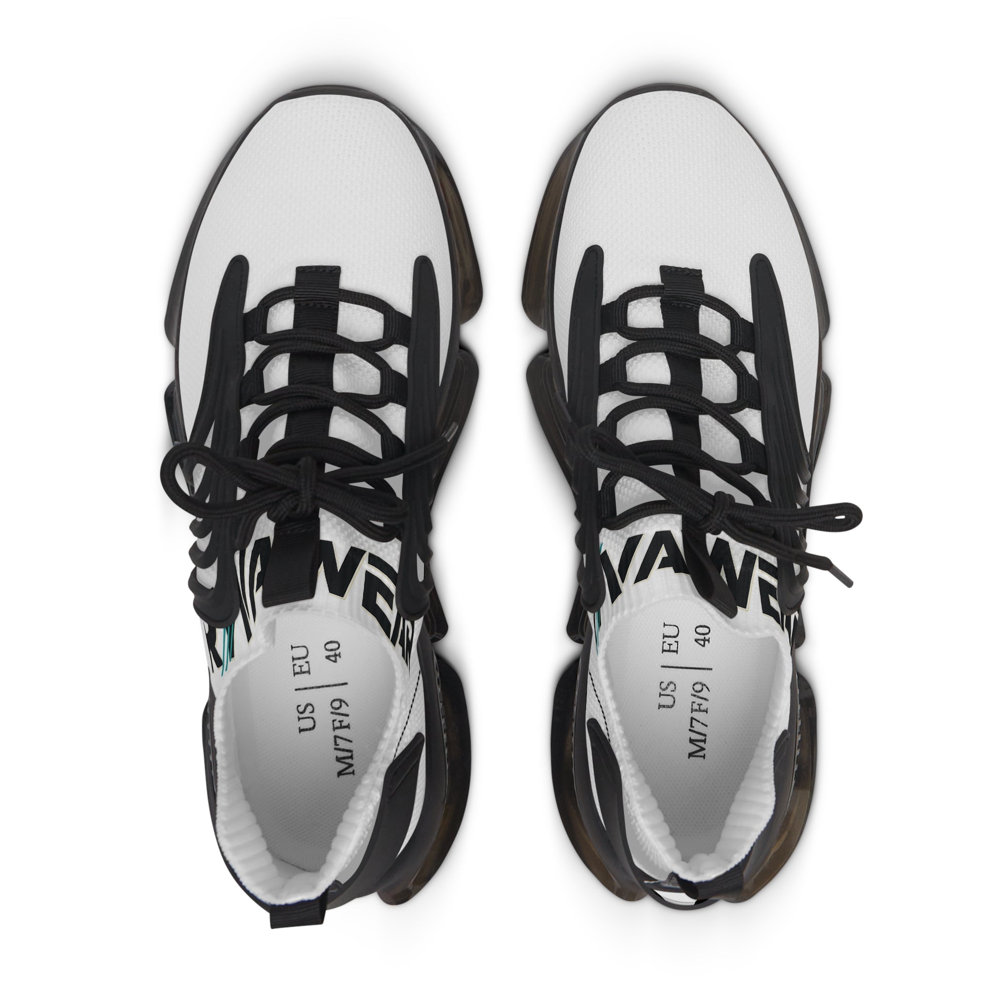 Mesh Sneakers — Women’s Lightweight Breathable Athletic Shoes with 'NEVER' Heel Tab