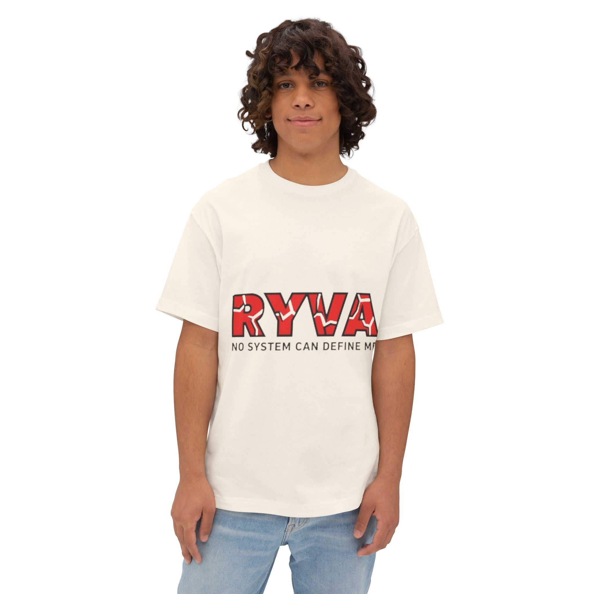 RYWA 'No System Can Define Me' Boxy Tee - Graphic Oversized Cotton T-Shirt