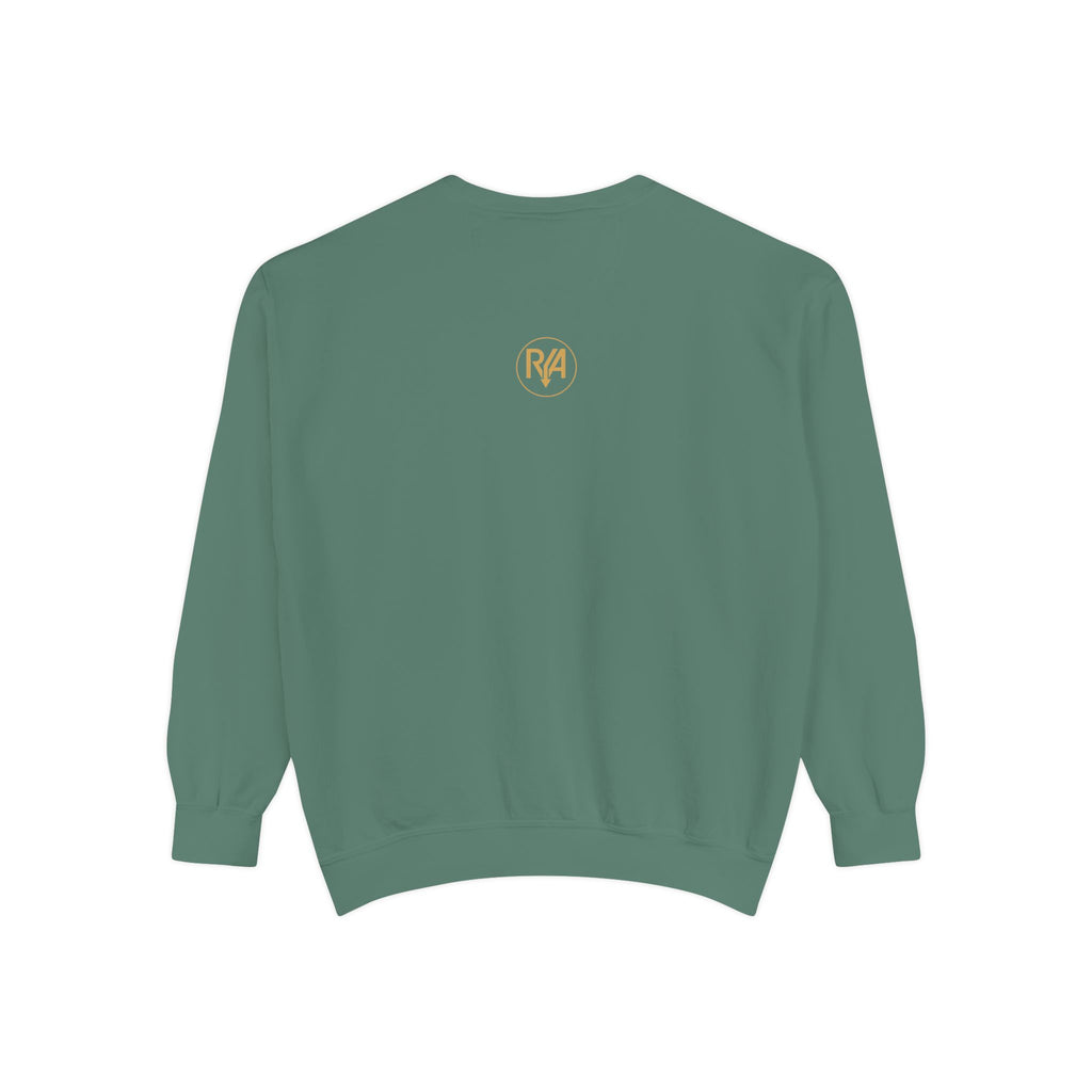 Riva Script Logo Sweatshirt — Vintage Gold Graphic Crewneck