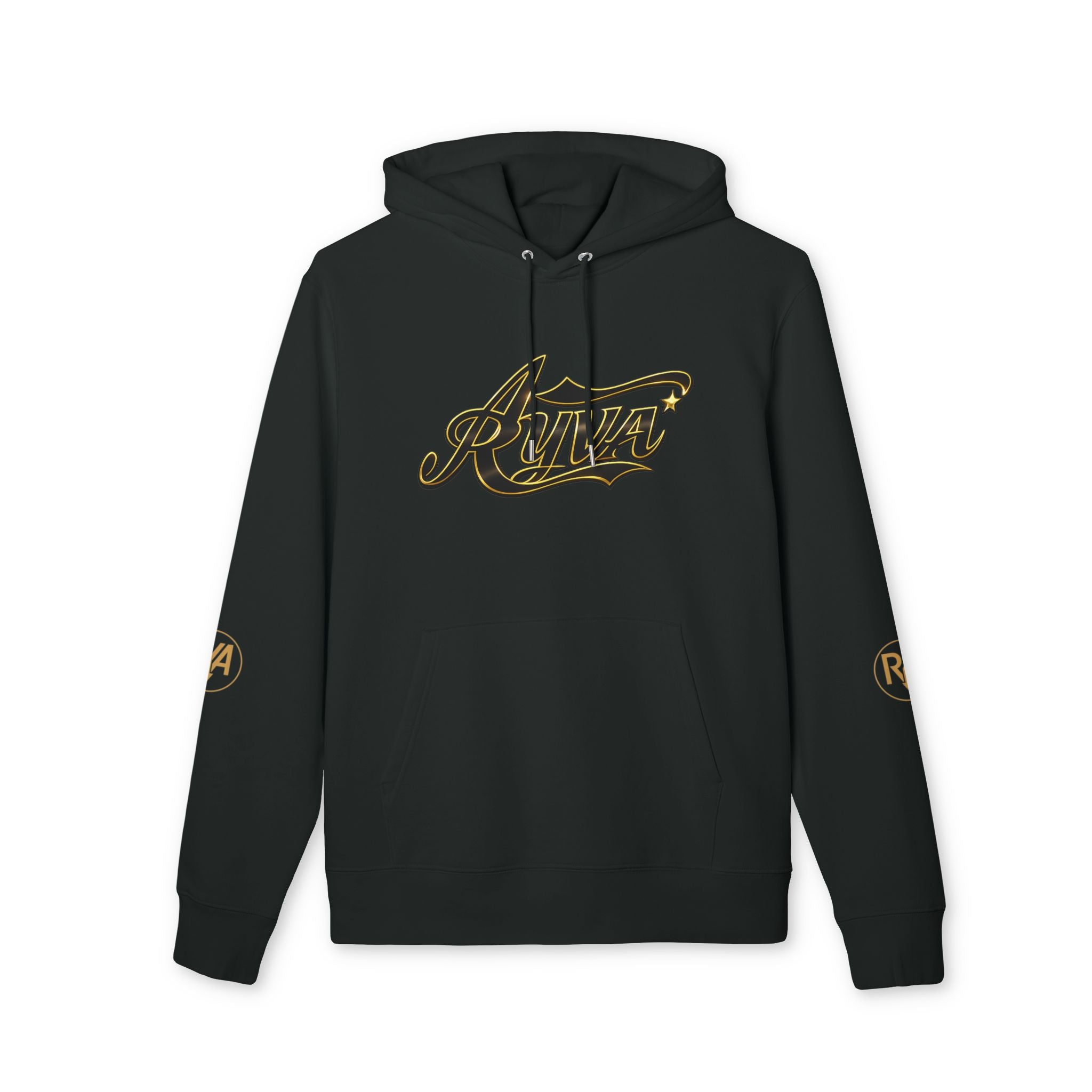 Riva Script Hoodie — White Logo Pullover