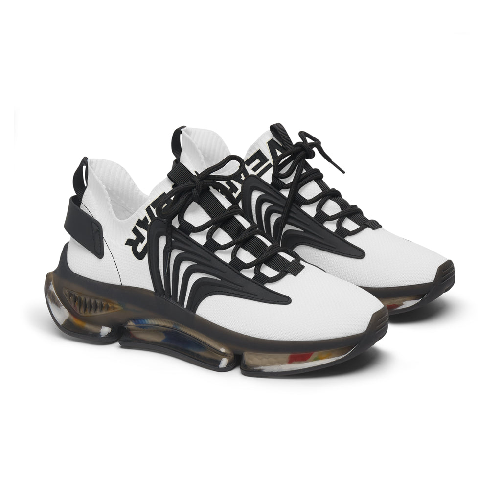 Mesh Sneakers — Women’s Lightweight Breathable Athletic Shoes with 'NEVER' Heel Tab