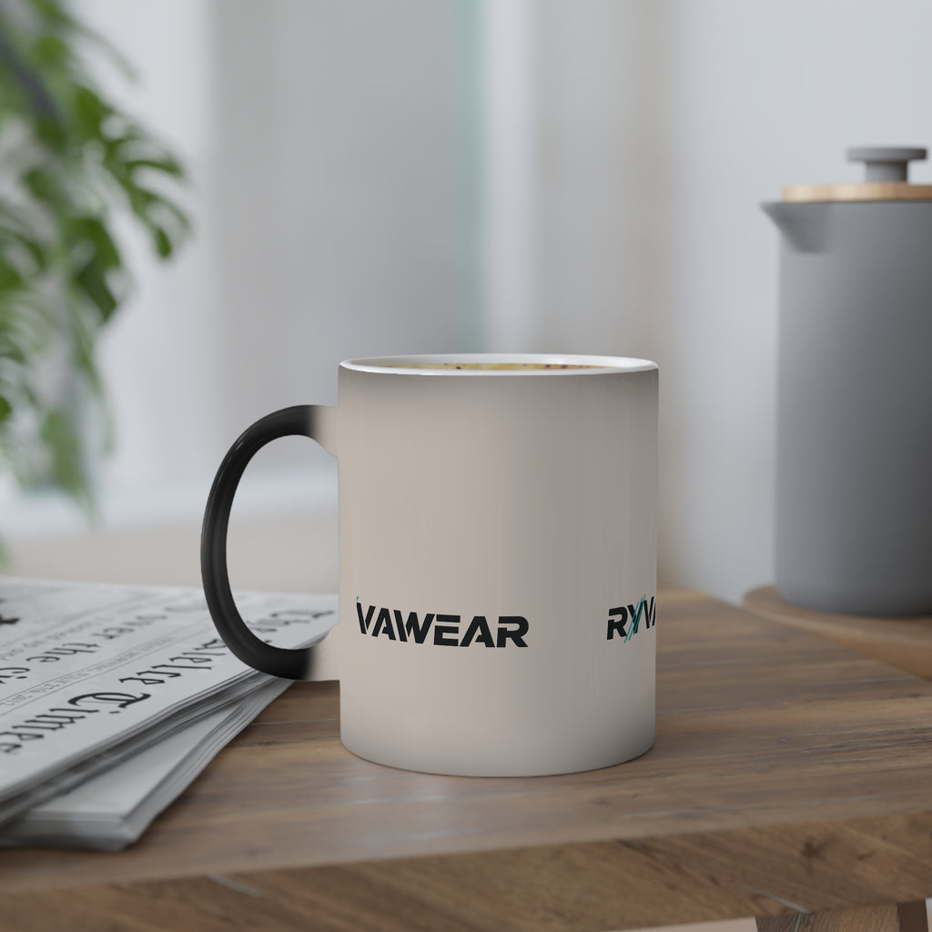 Color-Changing Mug — RVVAEWEAR Logo Heat Reveal, 11oz