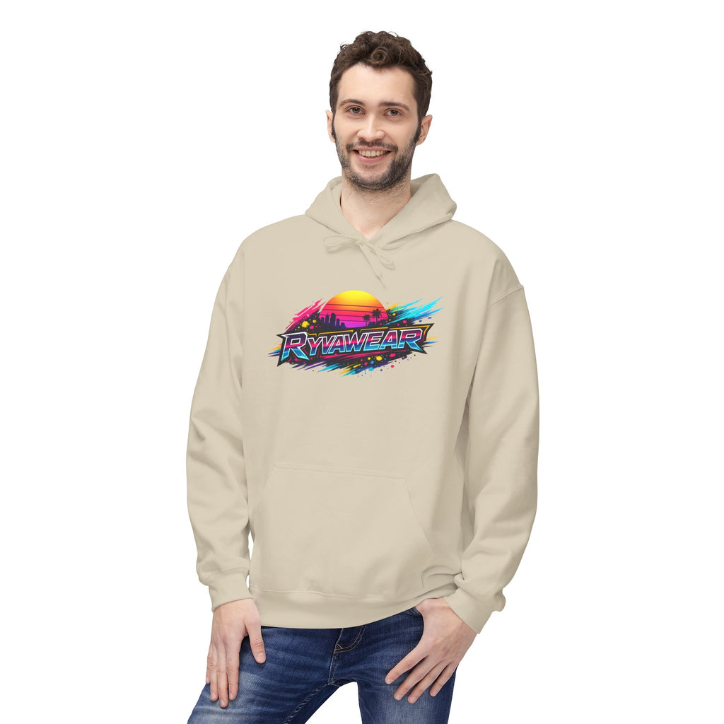 Retro Sunset 'Power Core' Hoodie — 80s Vaporwave Graphic Sweatshirt