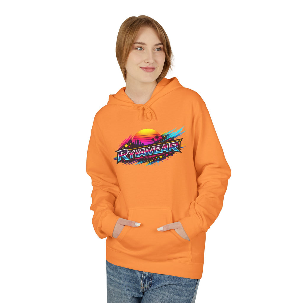 Retro Sunset 'Power Core' Hoodie — 80s Vaporwave Graphic Sweatshirt