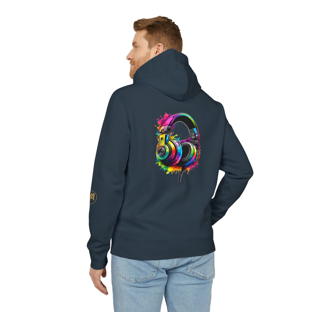 Headphones Paint Splash Hoodie — Colorful Music Lover Pullover