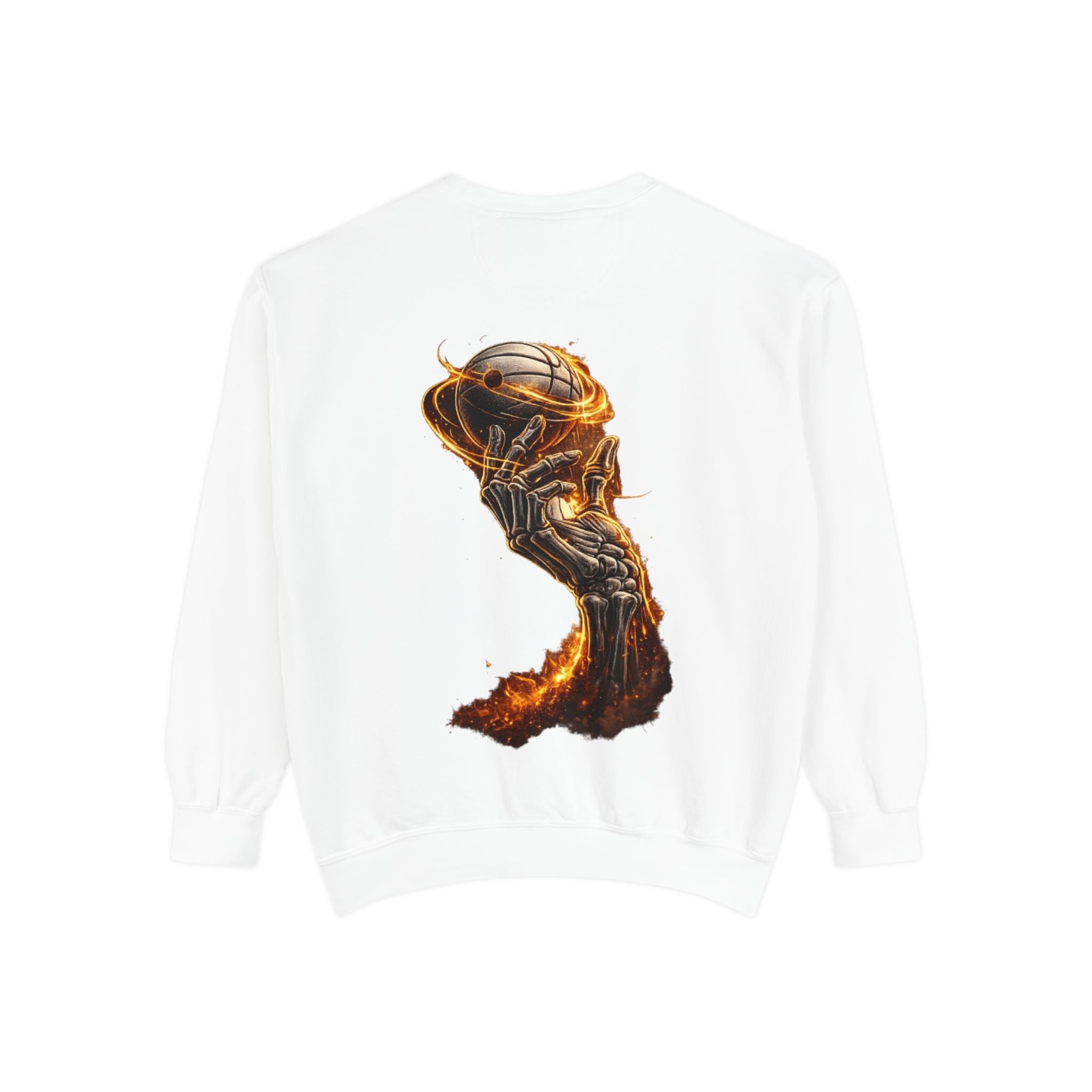 Burning Trophy Sweatshirt — Fiery Championship Basketball Crewneck
