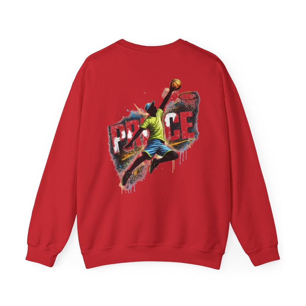 Basketball Dunk Crewneck Sweatshirt — "PROCE" Graphic Back