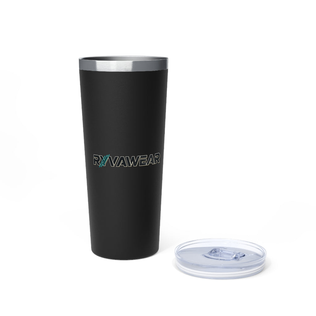 22oz Insulated Tumbler with RYNAWEAR Logo — Double-Wall Copper Vacuum Travel Mug