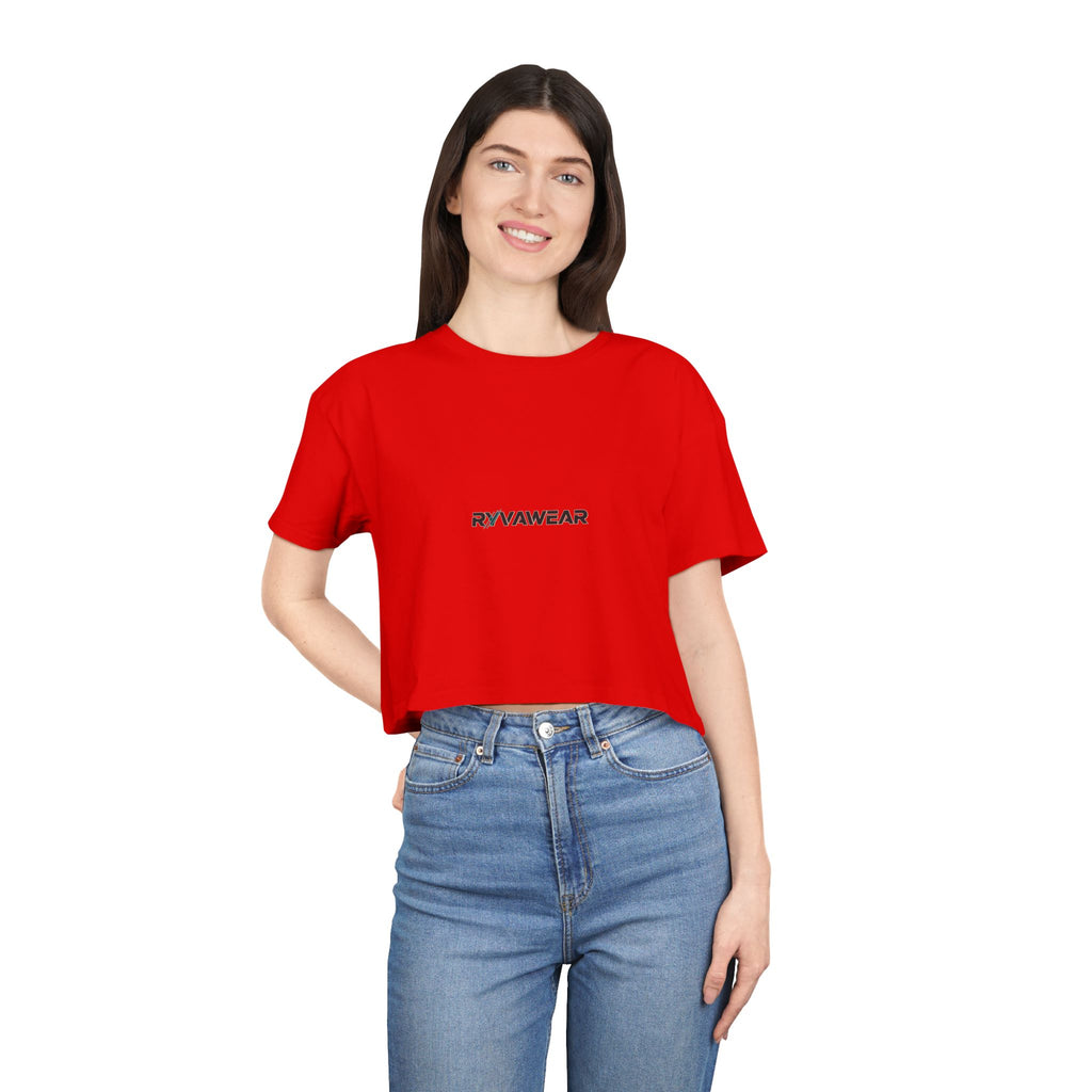 Women's Crop Tee – Minimal 'RYYAWEAR' Logo Crop Top
