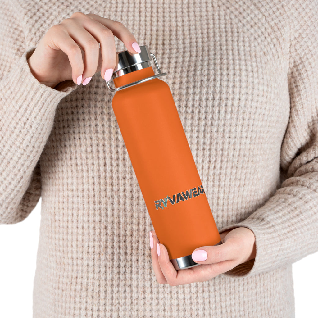 22oz Copper Vacuum Insulated Water Bottle — Double-Wall Stainless Steel Thermos