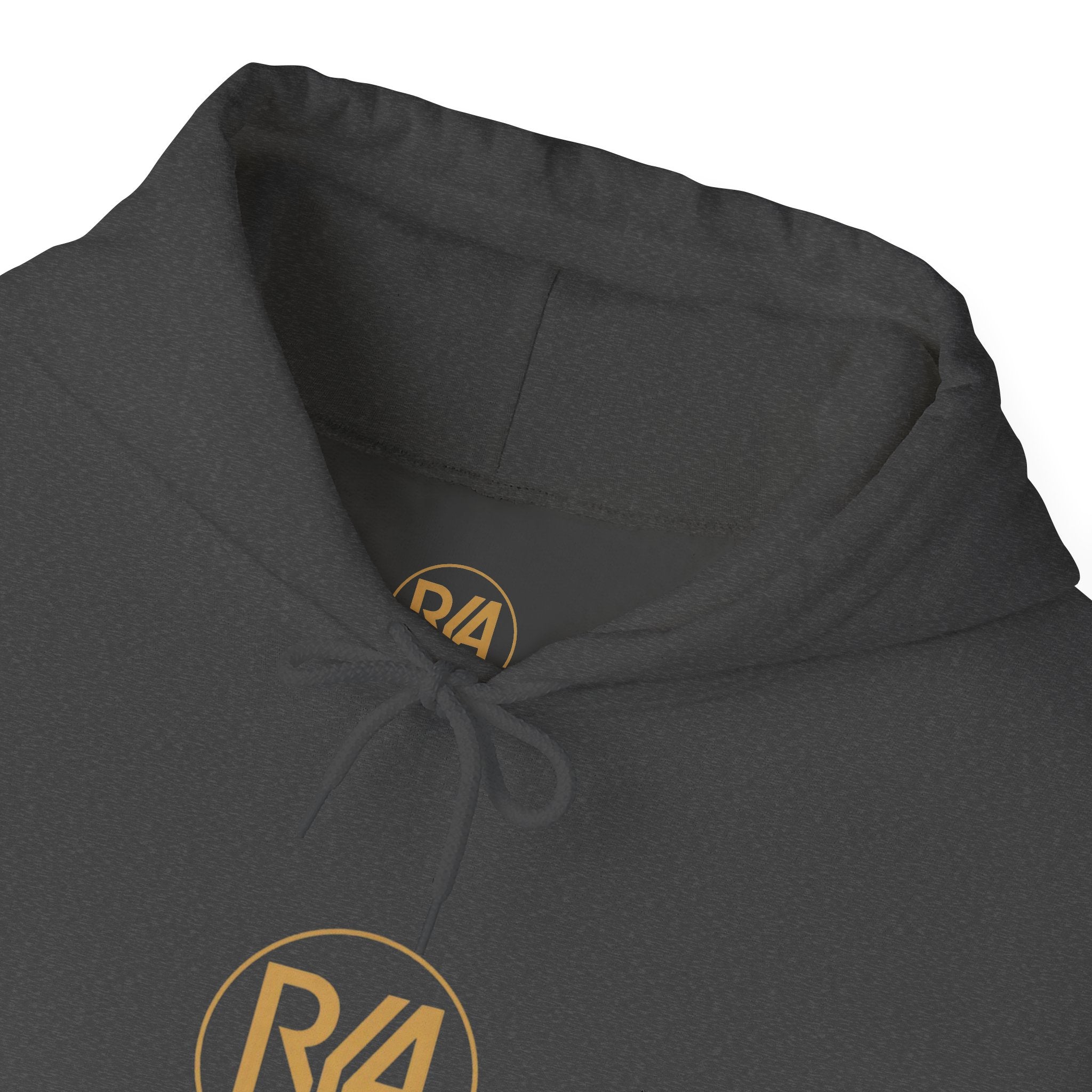 Love Graphic Hoodie — Minimal White Pullover with Gold Logo