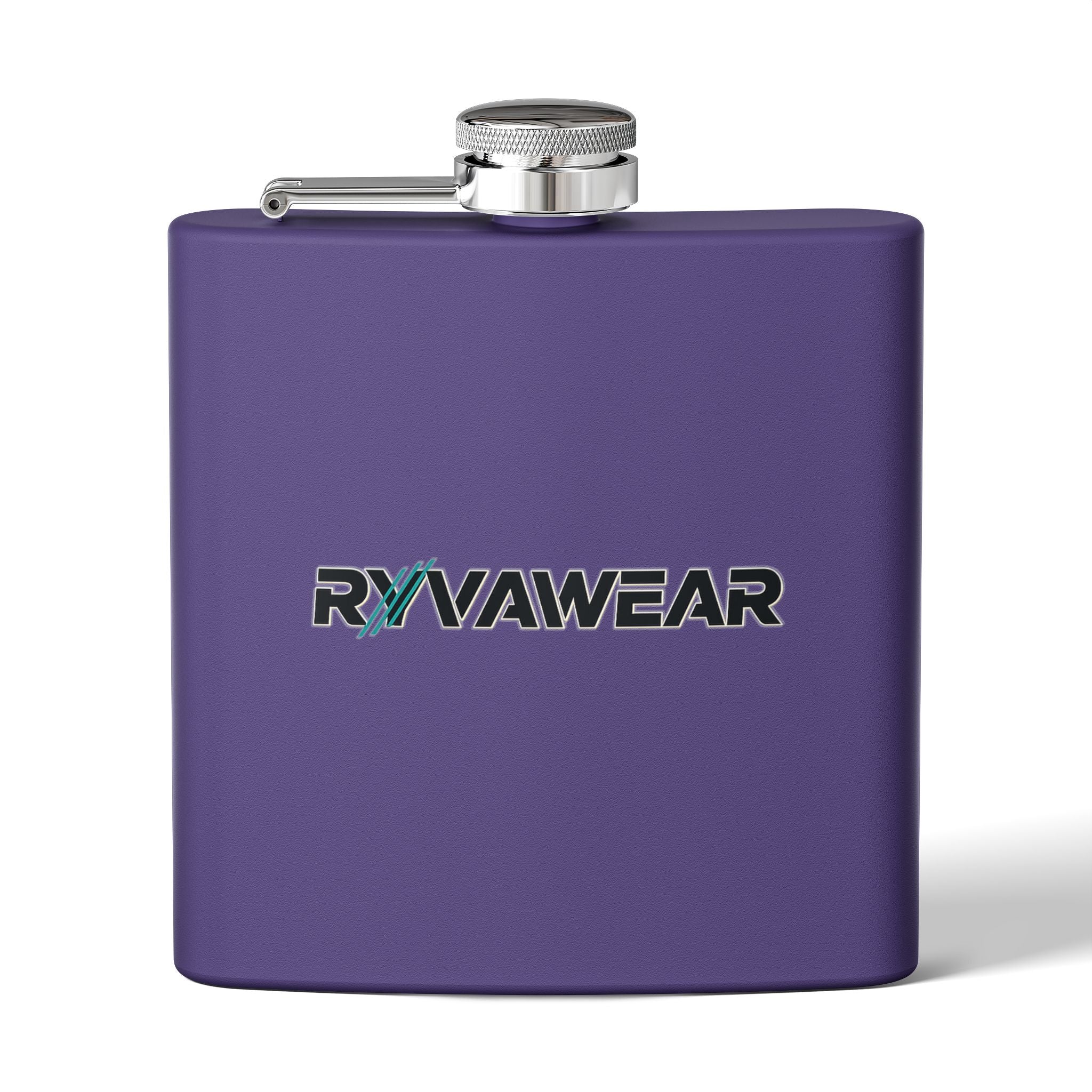Stainless Steel Flask — 6oz Branded RYVAWEAR Pocket Hip Flask