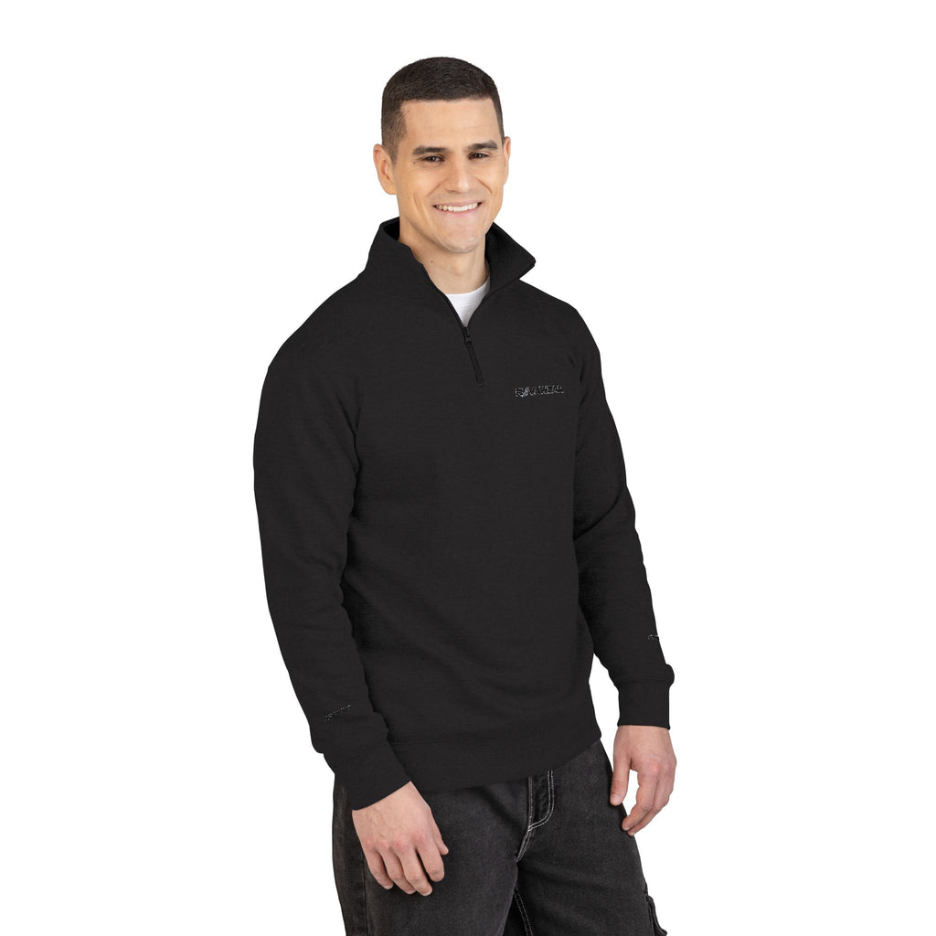 Embroidered Fleece Pullover – Minimal Logo Quarter-Zip Sweatshirt