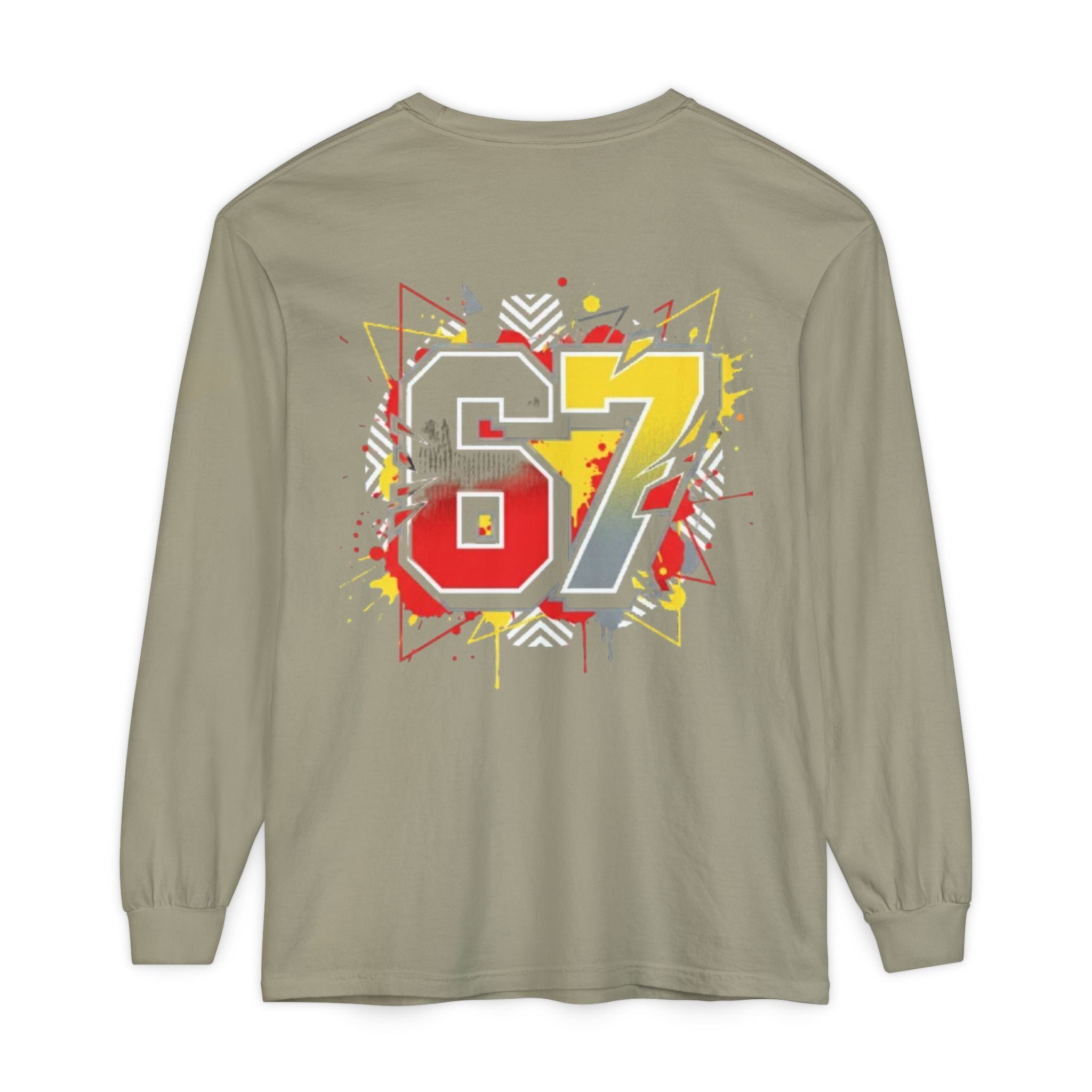 67 Graphic Long Sleeve Tee — Retro Racing Number Back Print