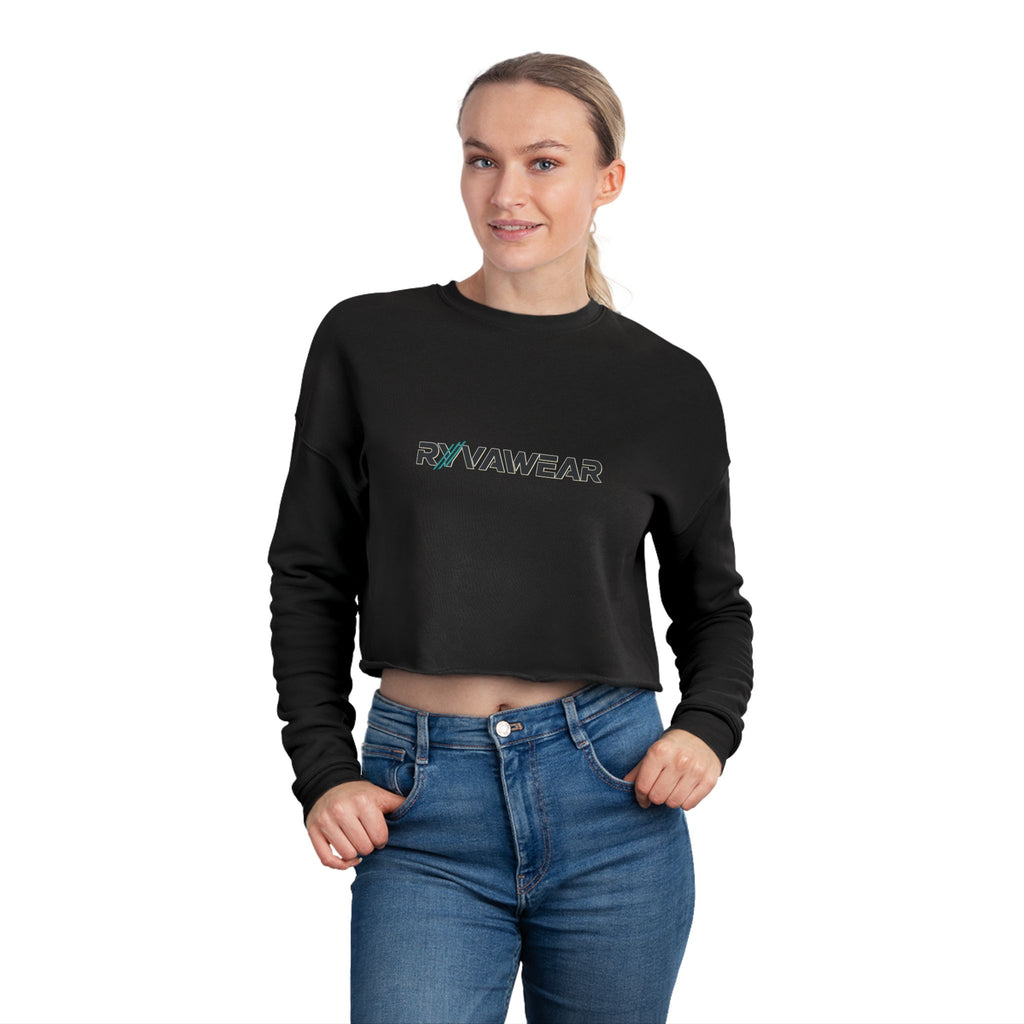 RYVAWEAR Cropped Sweatshirt — Women's Box Logo Casual Crop Top