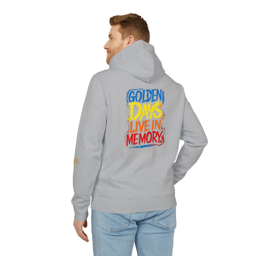 Hoodie — "Golden Days Live in Memory" Retro Graphic Pullover