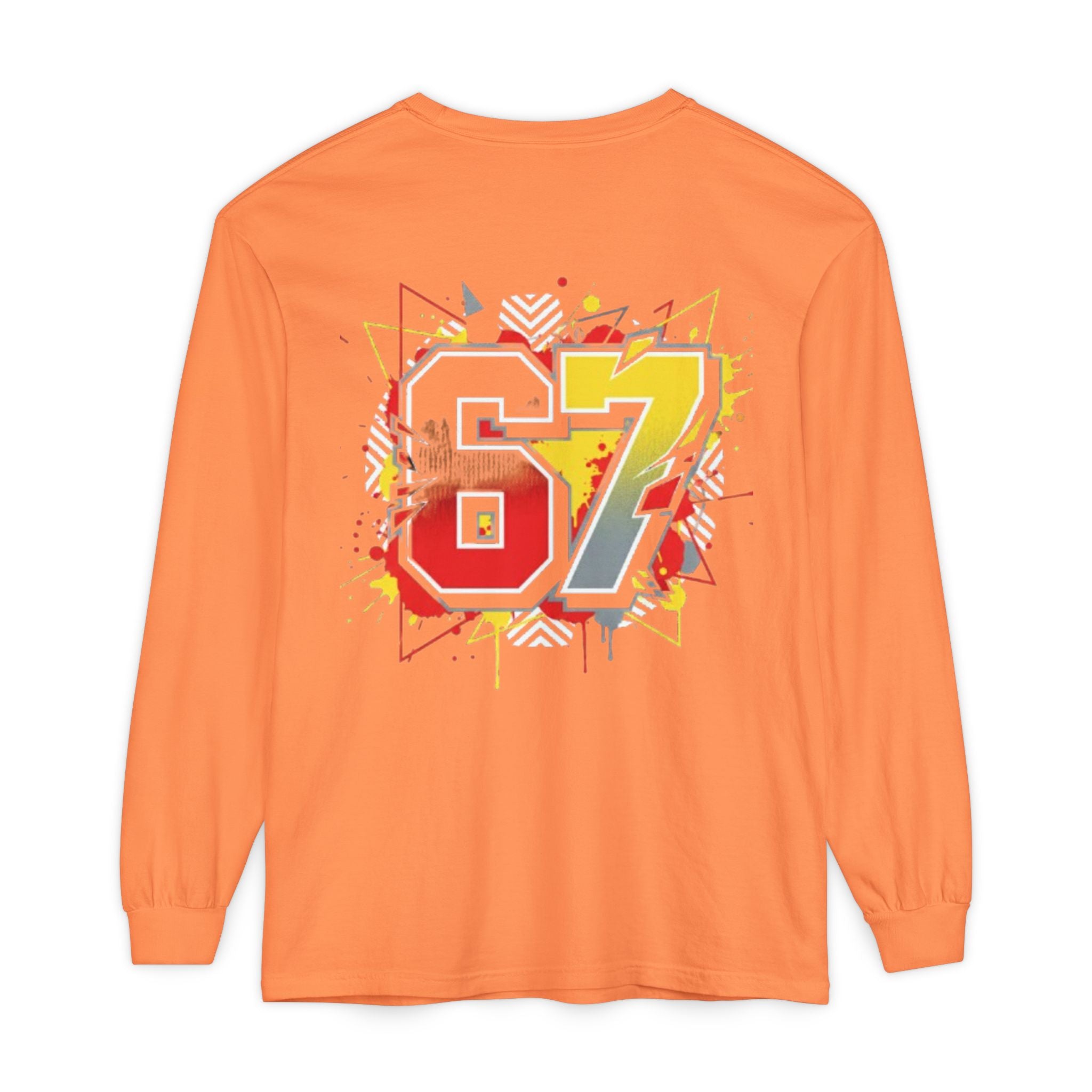 67 Graphic Long Sleeve Tee — Retro Racing Number Back Print