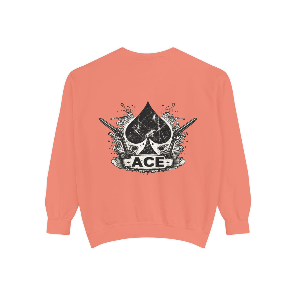 Ace Spade Sweatshirt — Vintage Distressed Card Graphic Crewneck