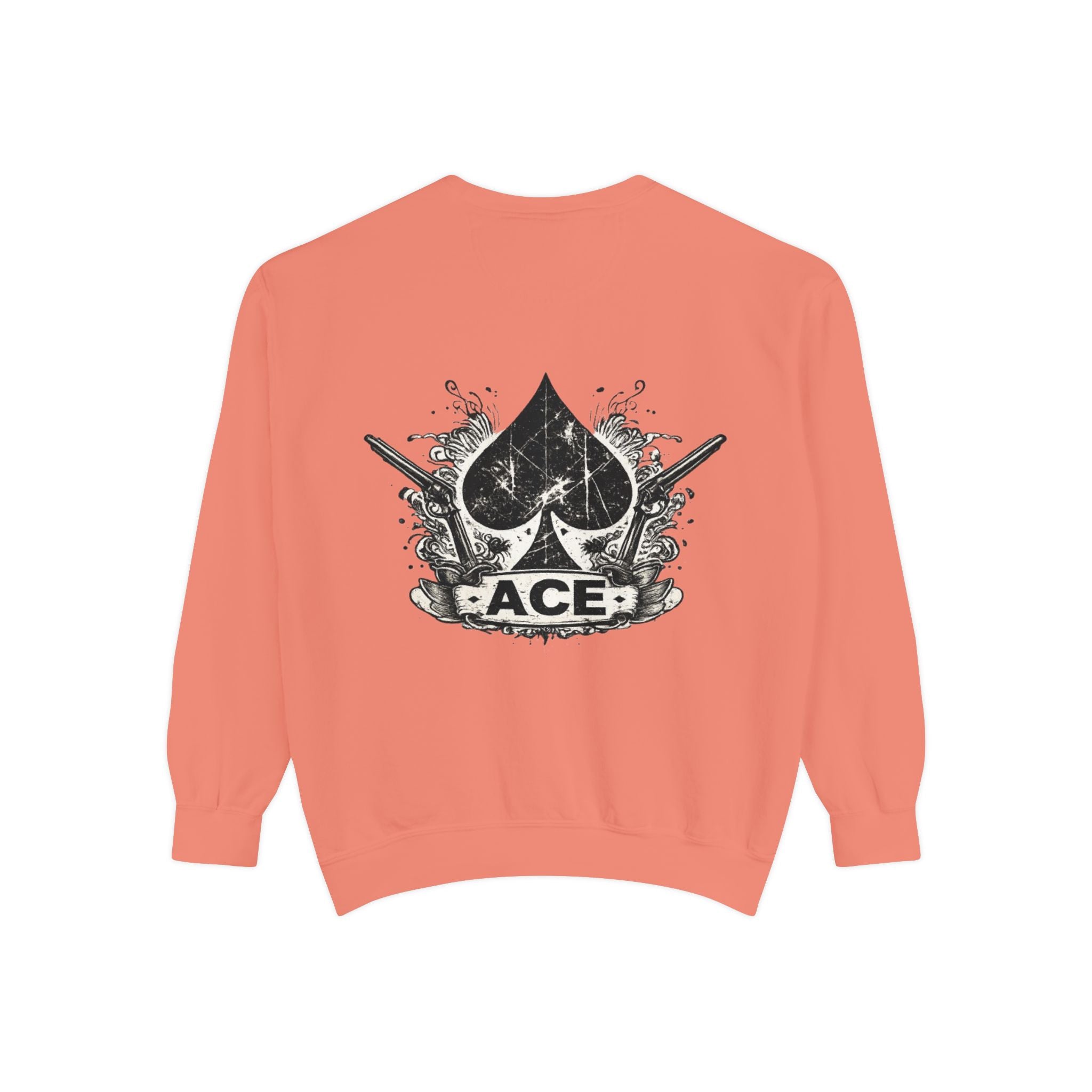 Ace Spade Sweatshirt — Vintage Distressed Card Graphic Crewneck