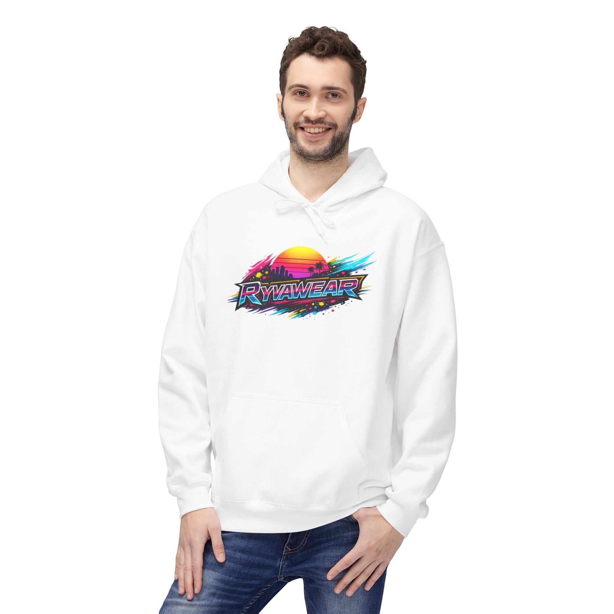 Retro Sunset 'Power Core' Hoodie — 80s Vaporwave Graphic Sweatshirt