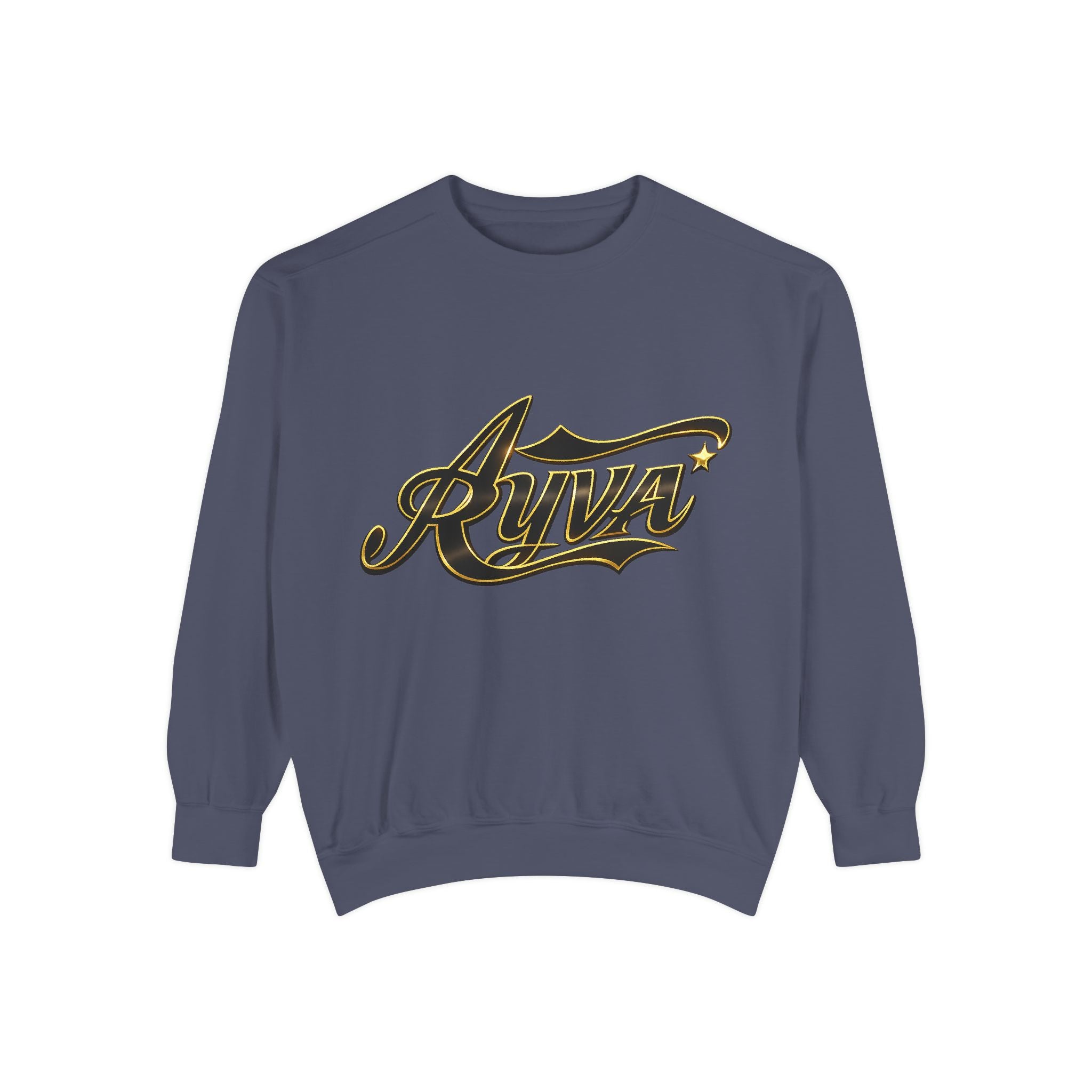 Riva Script Logo Sweatshirt — Vintage Gold Graphic Crewneck