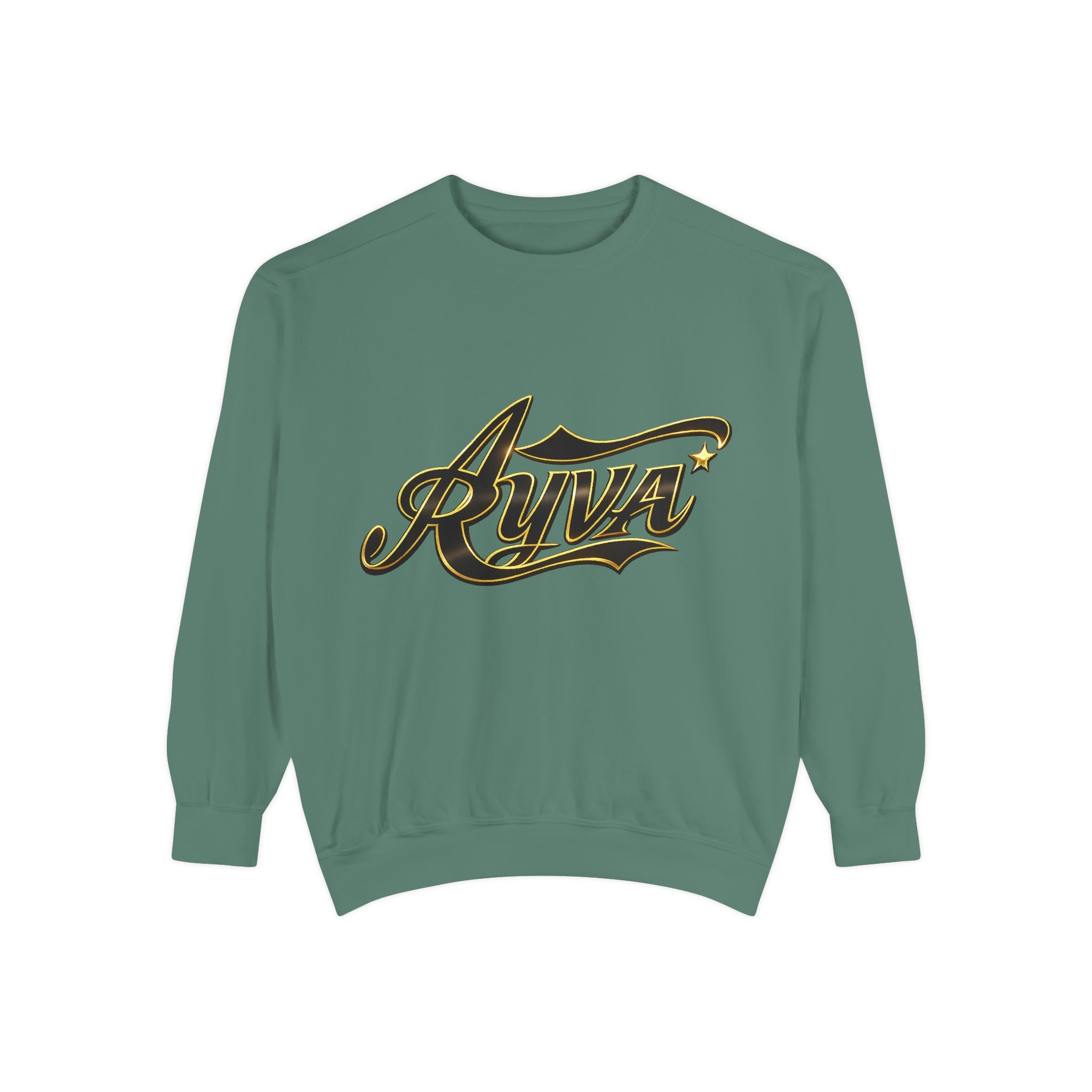 Riva Script Logo Sweatshirt — Vintage Gold Graphic Crewneck