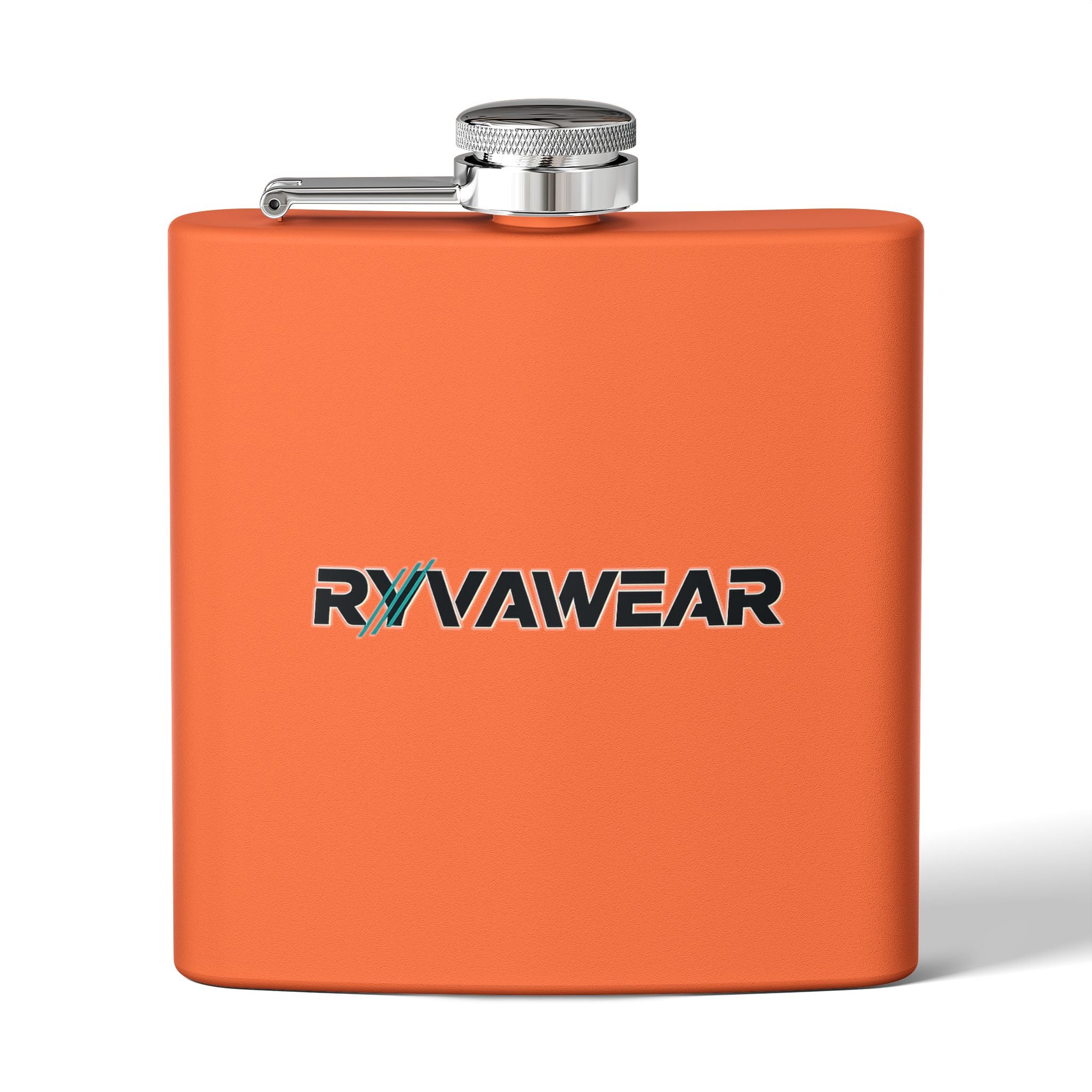 Stainless Steel Flask — 6oz Branded RYVAWEAR Pocket Hip Flask