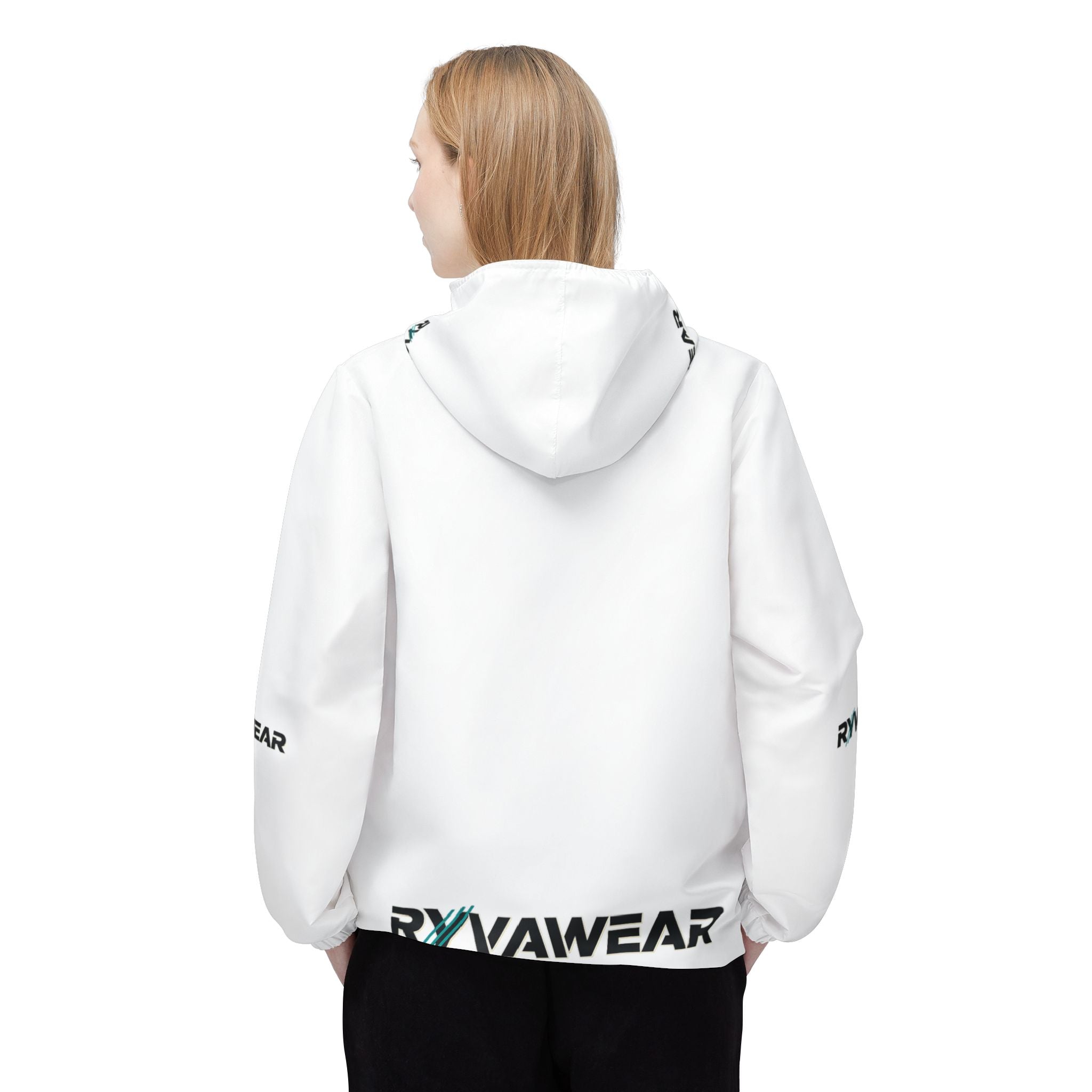 RYVAwear Logo Windbreaker Jacket - Lightweight Hooded Zip-Up