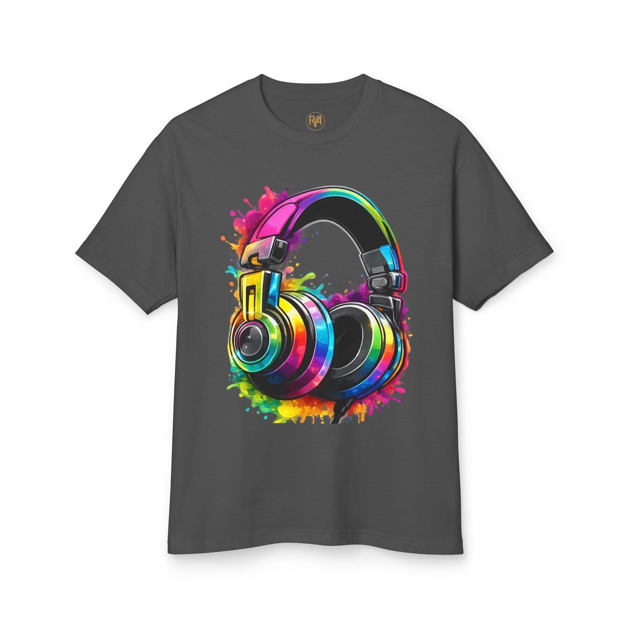 Headphones Graphic Tee — Colorful Splash Music Lover T-Shirt