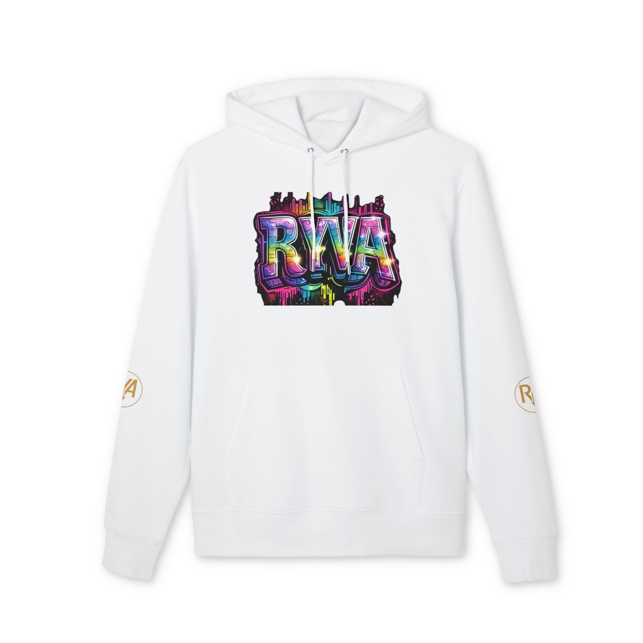 Graffiti RWA Logo Hoodie — Colorful Urban Streetwear Pullover